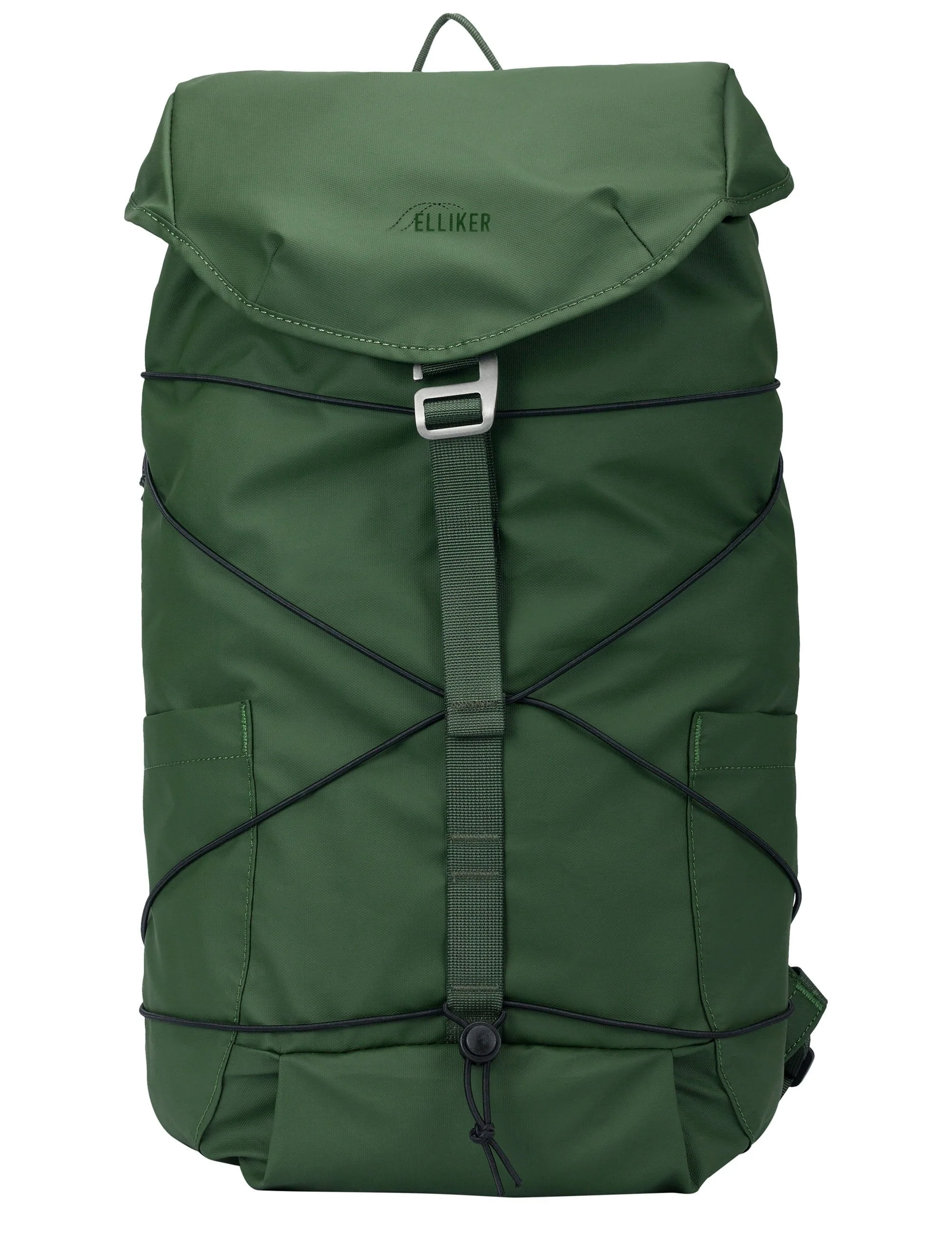 Flap Covering Side Pocket Backpack - Green
