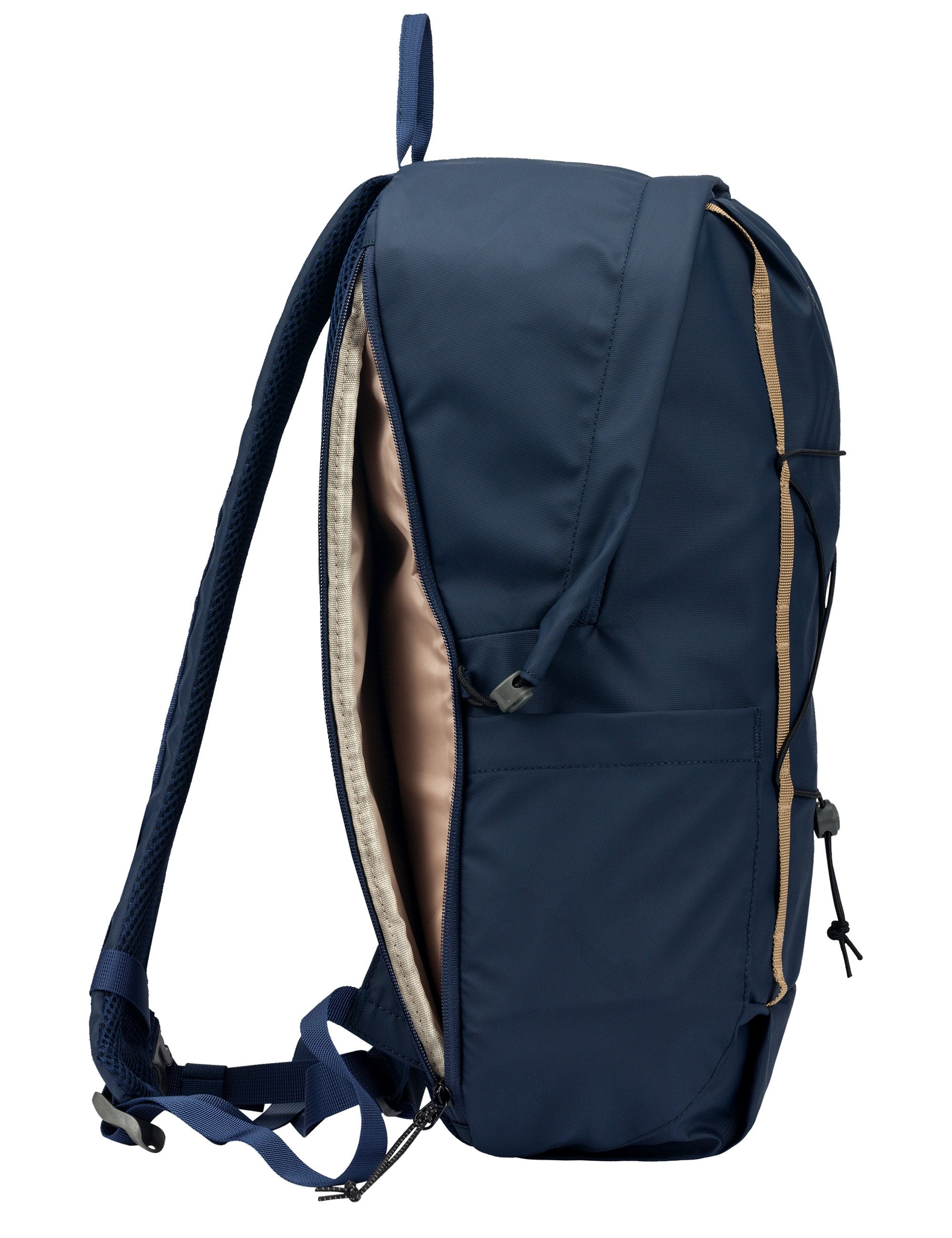 Zip Top Side Pocket Backpack - Navy - Image 5