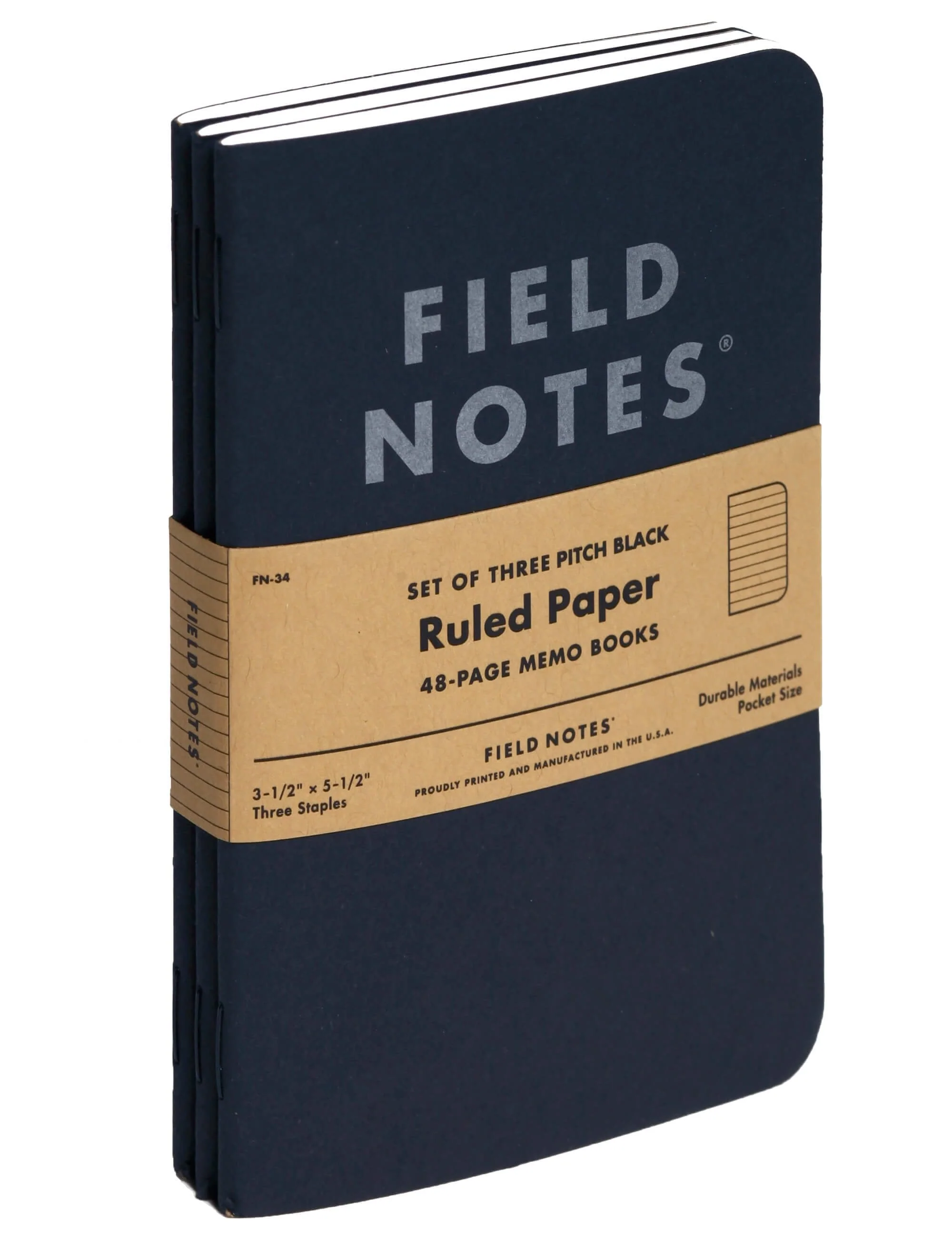 Pitch Black Memo Books - Ruled Paper - Image 2