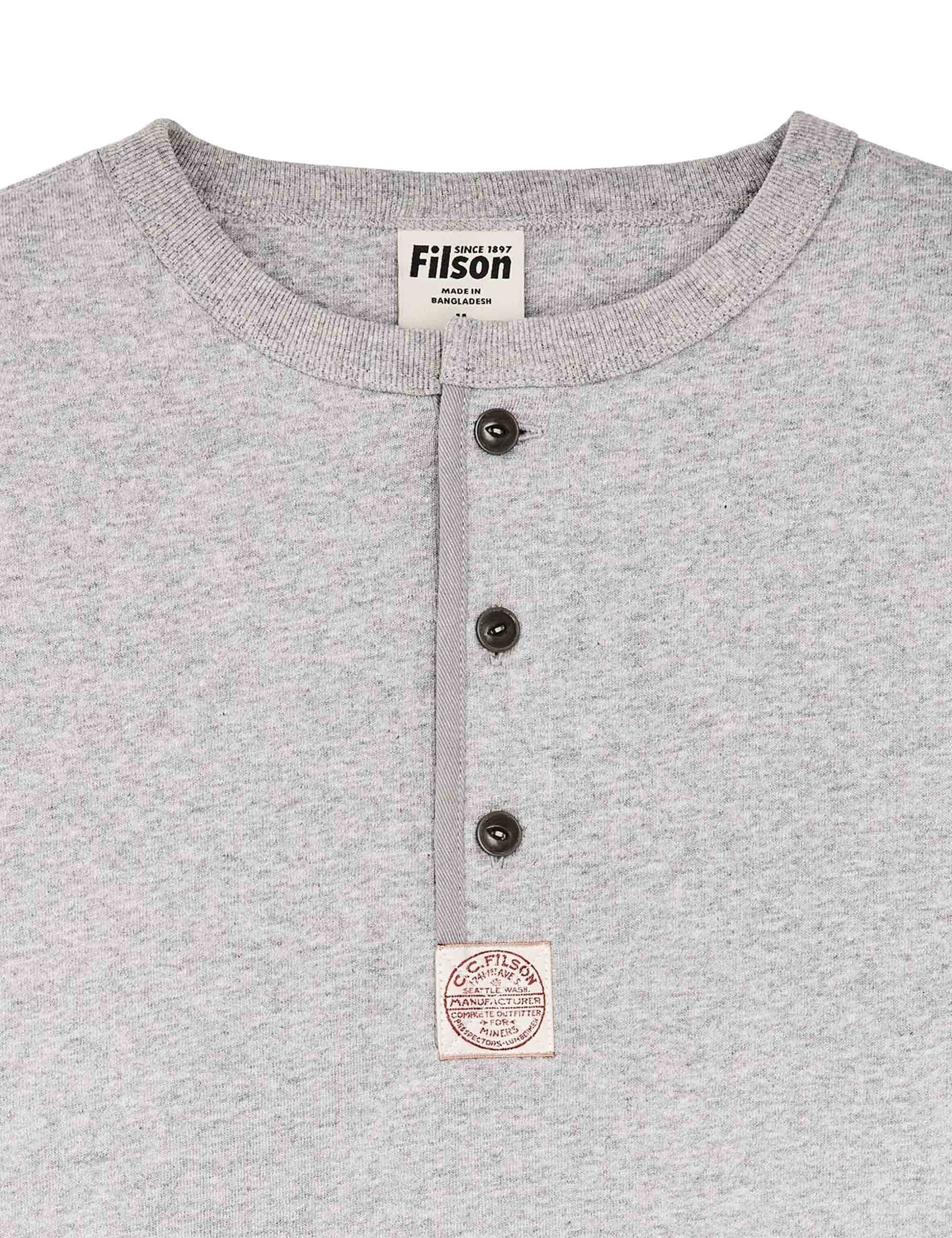 Frontier Henley T-Shirt - Grey Heather - Image 4