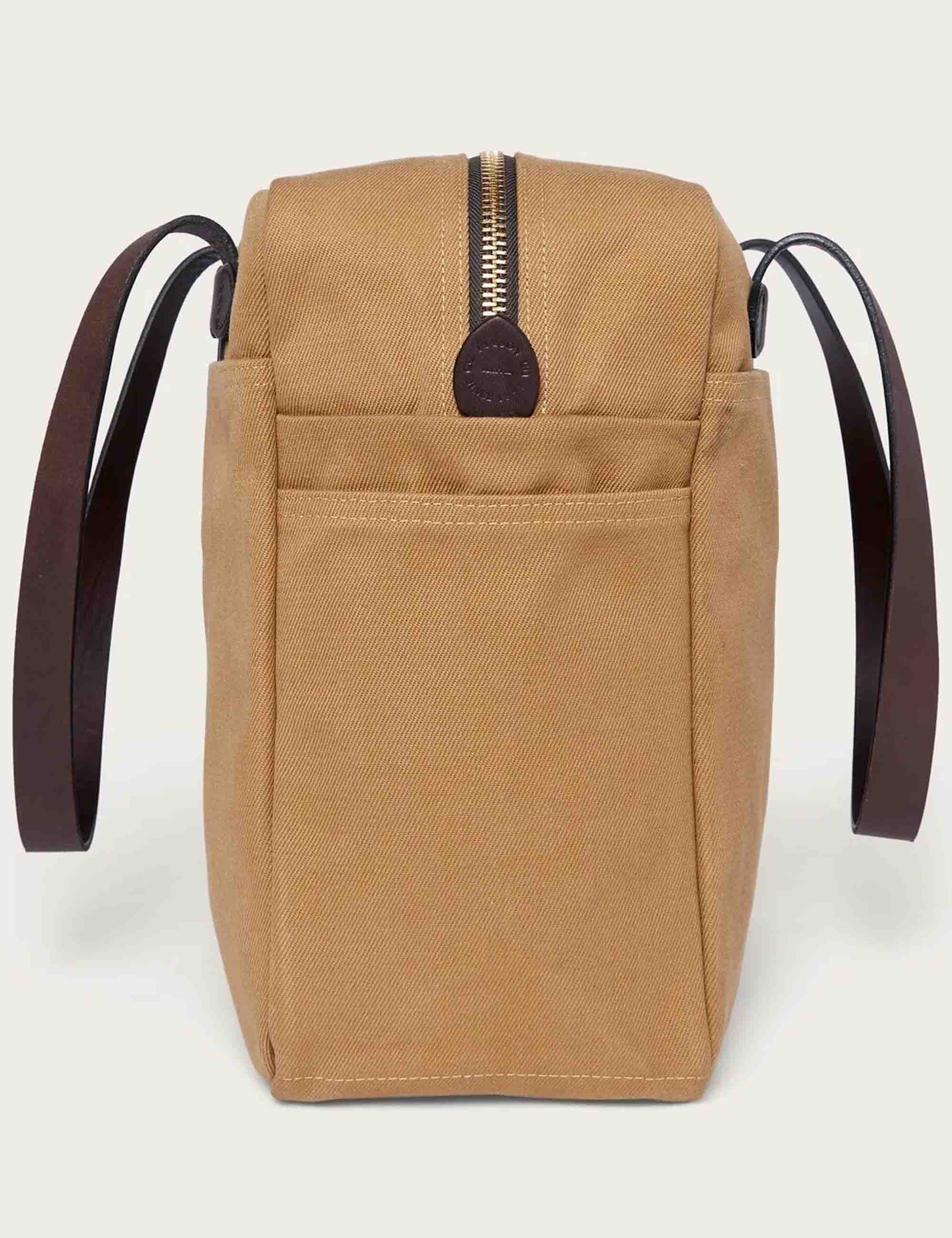 Tote Bag w/Zipper - Tan - Image 3