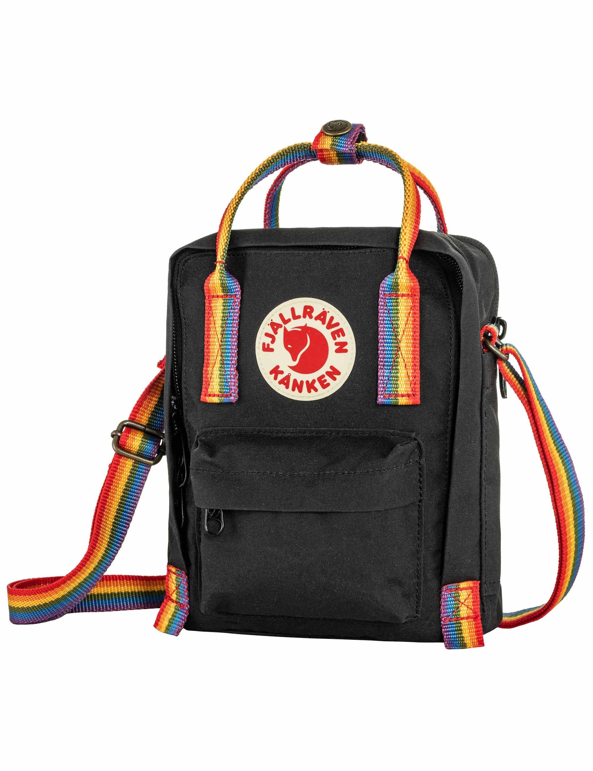 Kanken Sling Rainbow 2.5L Bag - Black-Rainbow Pattern