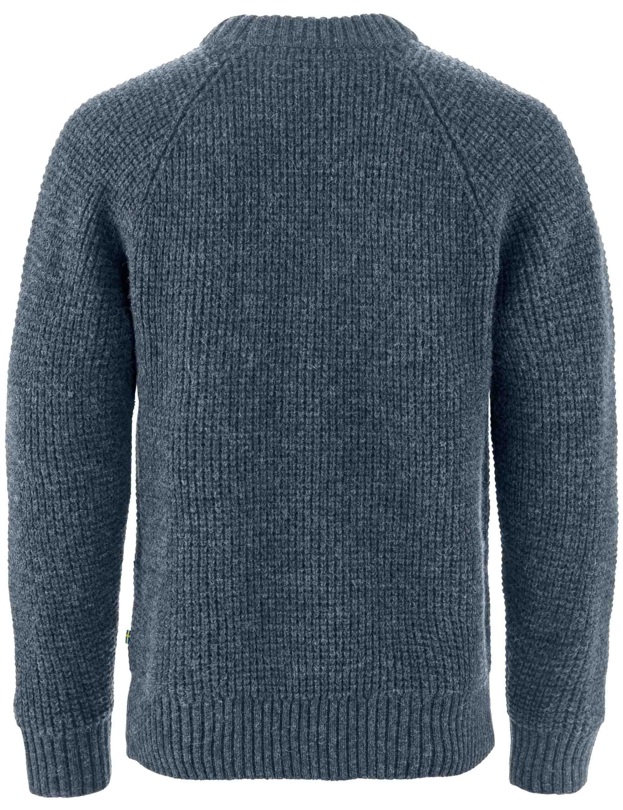 Ovik Waffle Knit Crew Sweater - Navy - Image 2