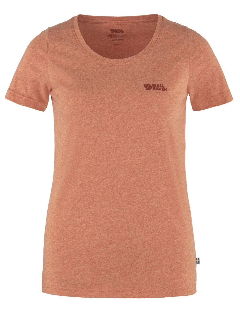 Women's Fjallraven Logo T-Shirt - Rowan Red-Melange