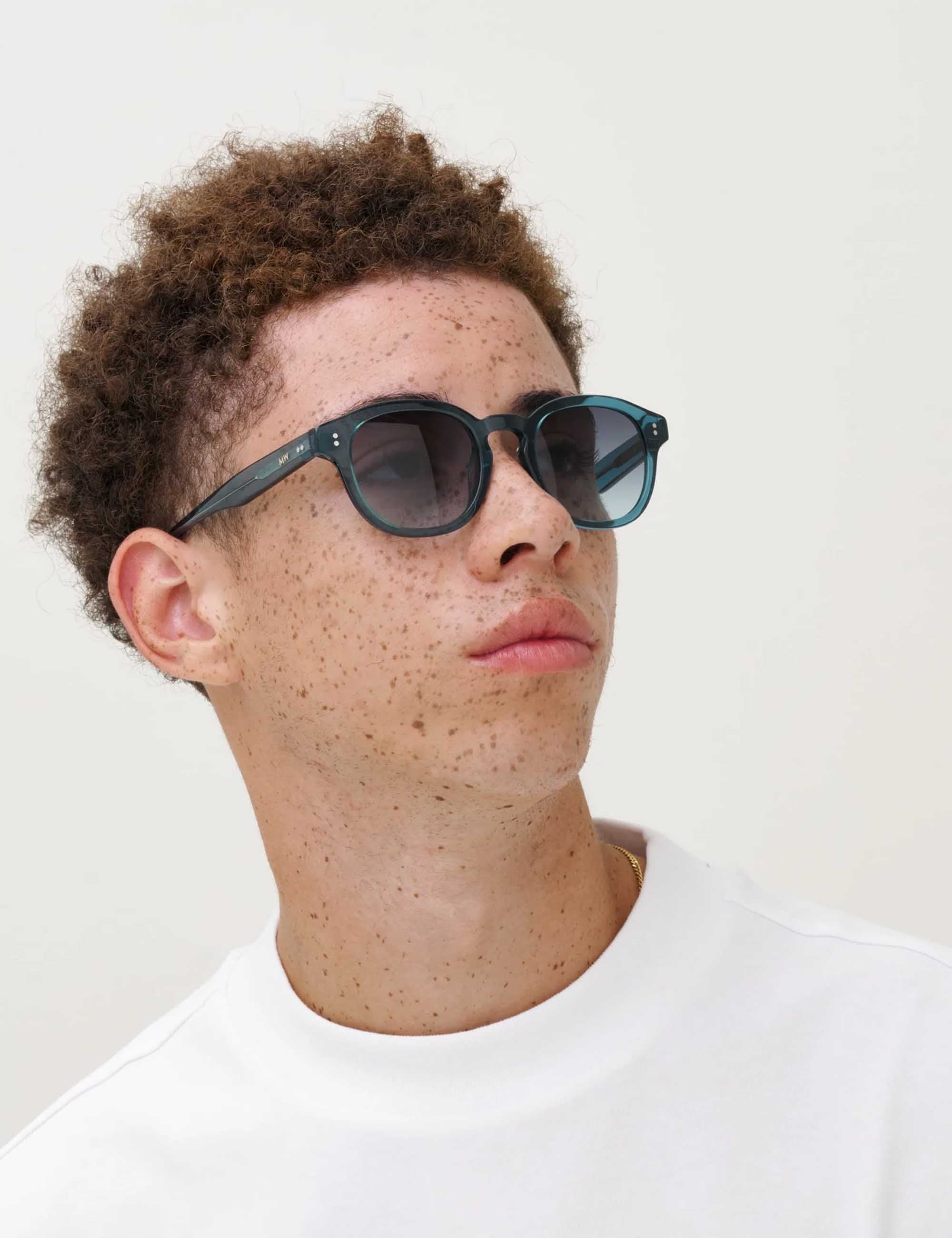 Billie Sunglasses - Turquoise/Gradient Green - Image 2