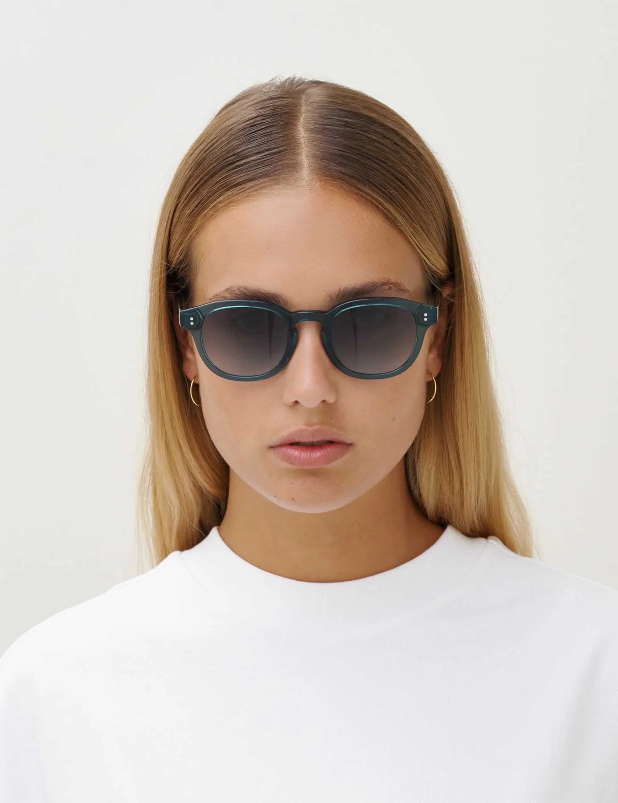 Billie Sunglasses - Turquoise/Gradient Green - Image 4