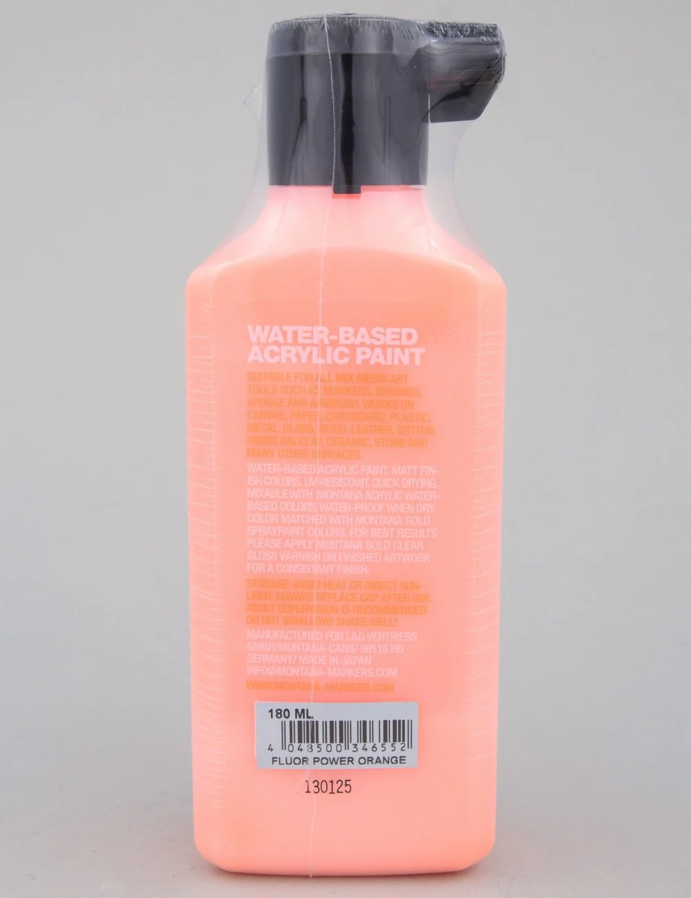 Acrylic Paint Refill 180ml - Fluorescent Power Orange F2000 - Image 2