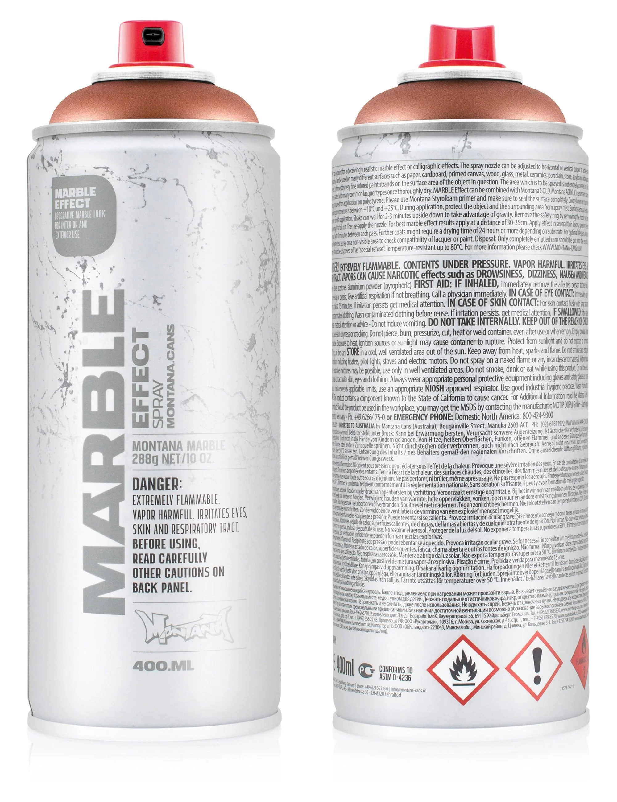 Marble Effect Spray Paint 400ml - Copper EMCOP