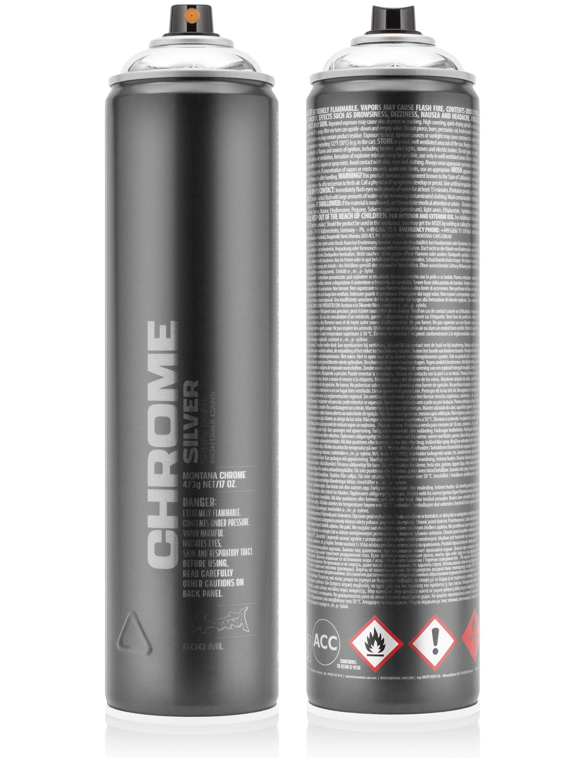 Spray Paint 600ml - Silver Chrome