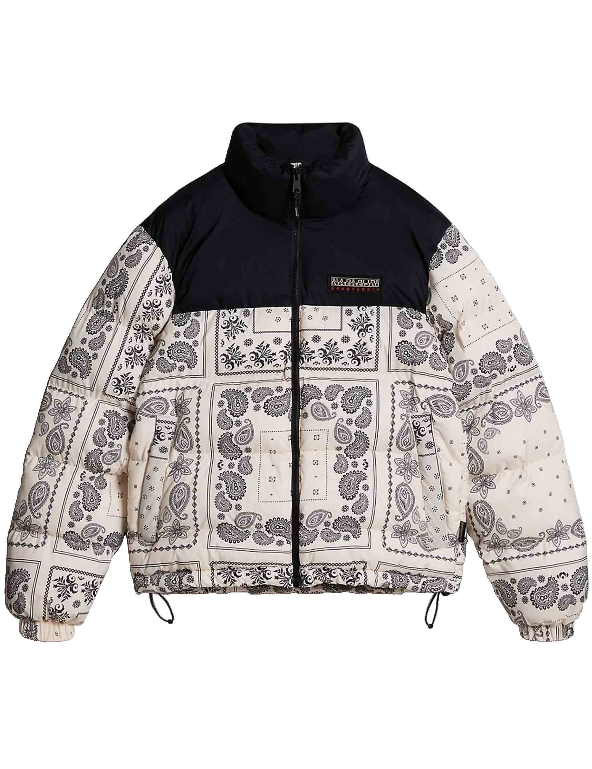 Paisley Puffer Jacket - White