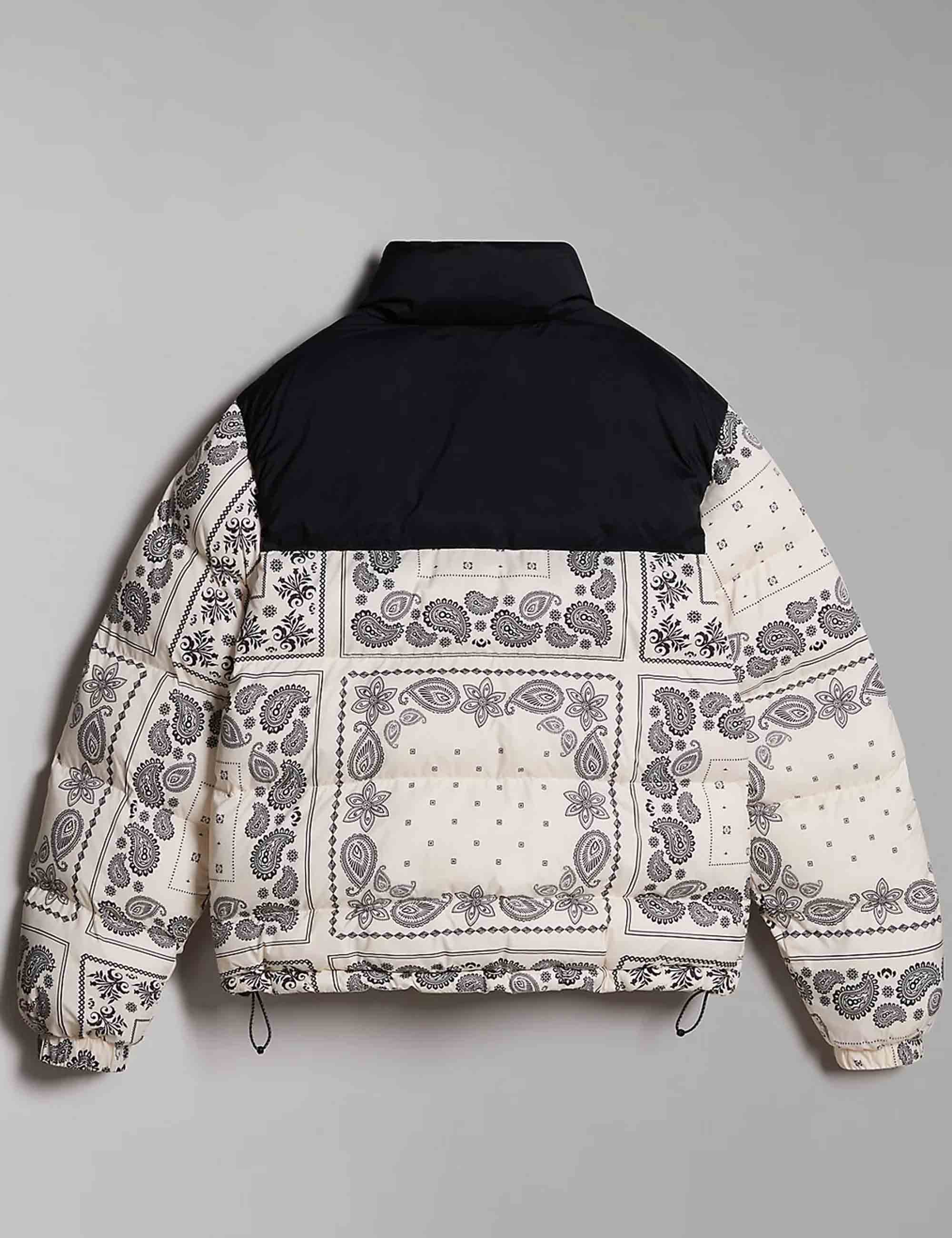 Paisley Puffer Jacket - White - Image 3