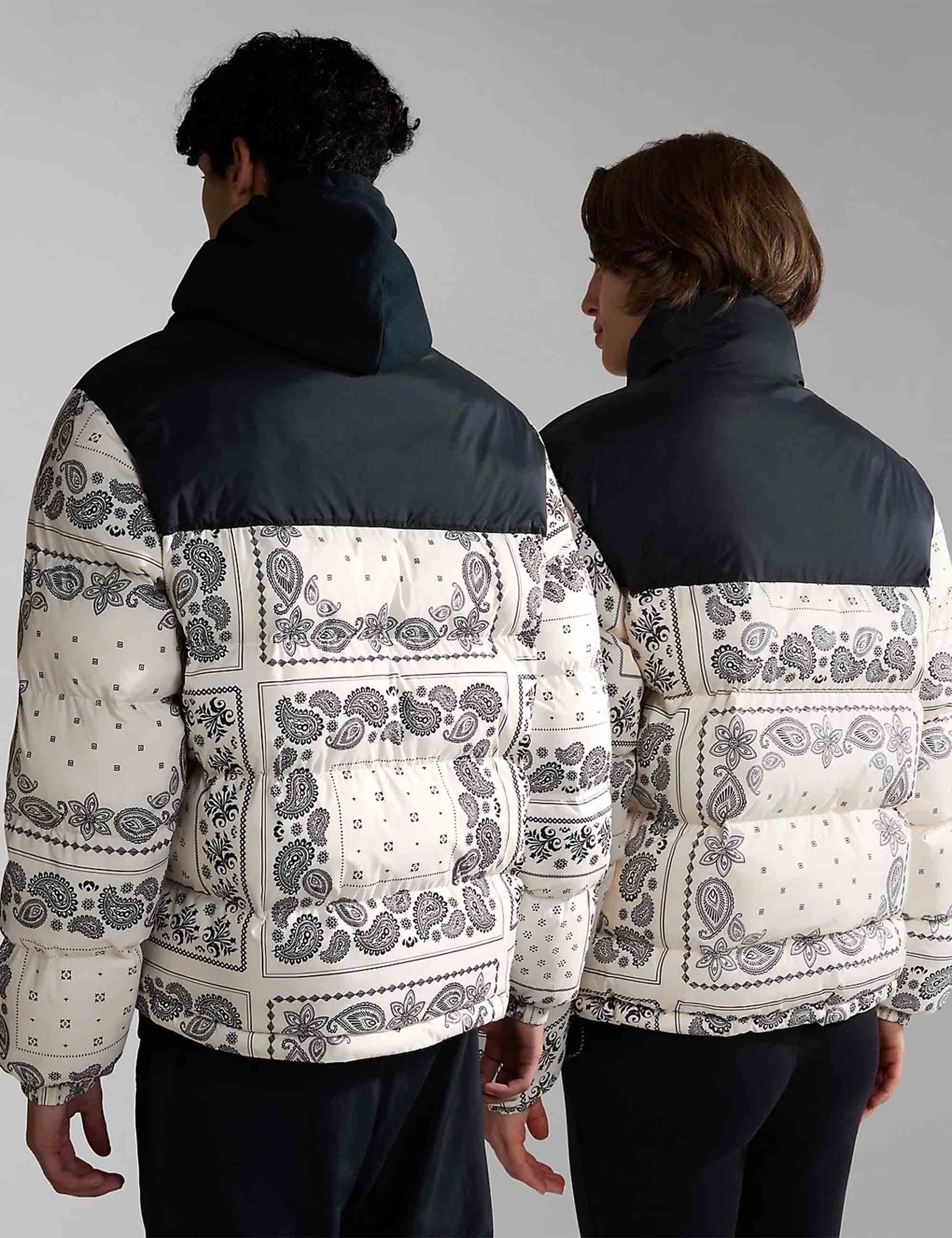 Paisley Puffer Jacket - White - Image 4