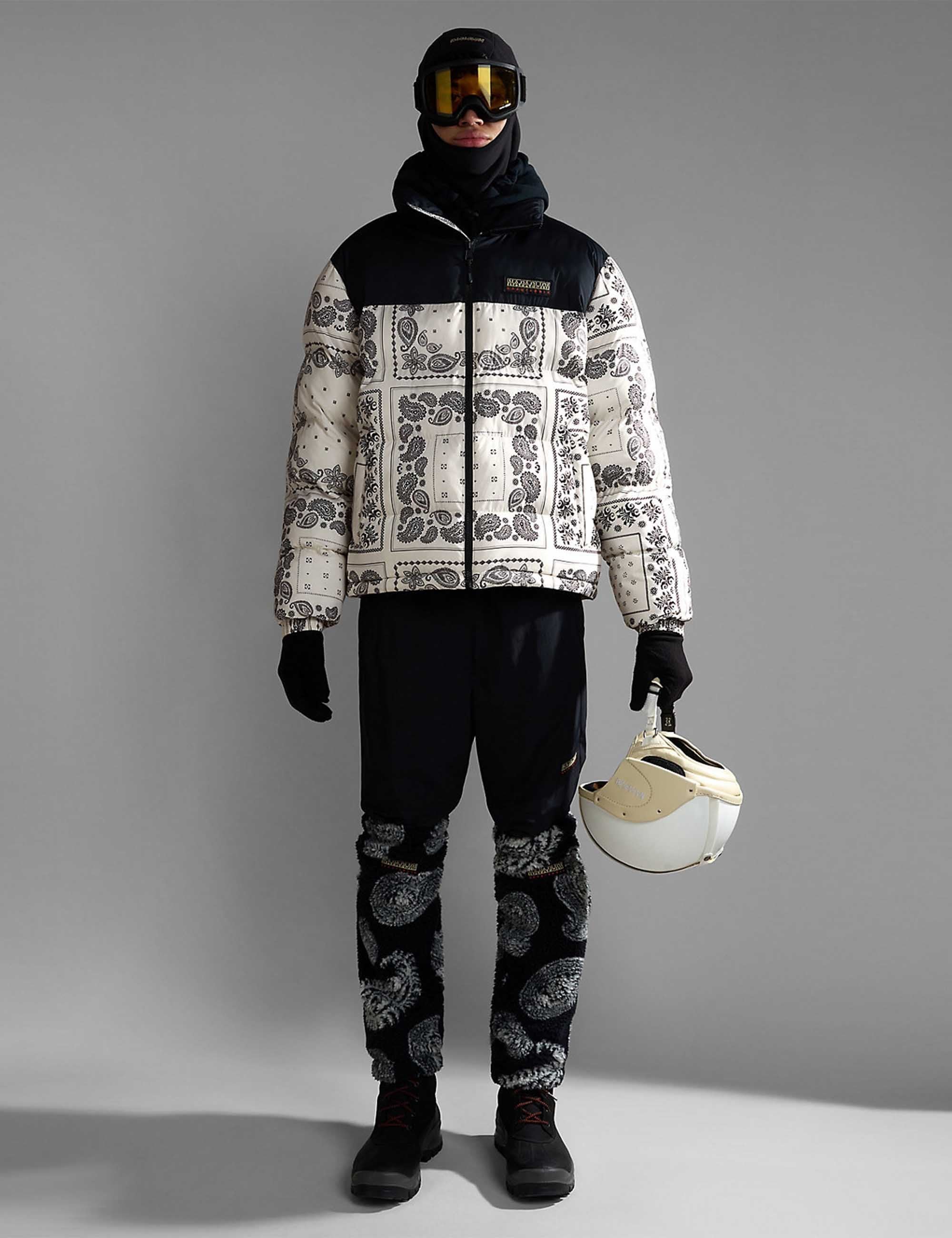 Paisley Puffer Jacket - White - Image 7