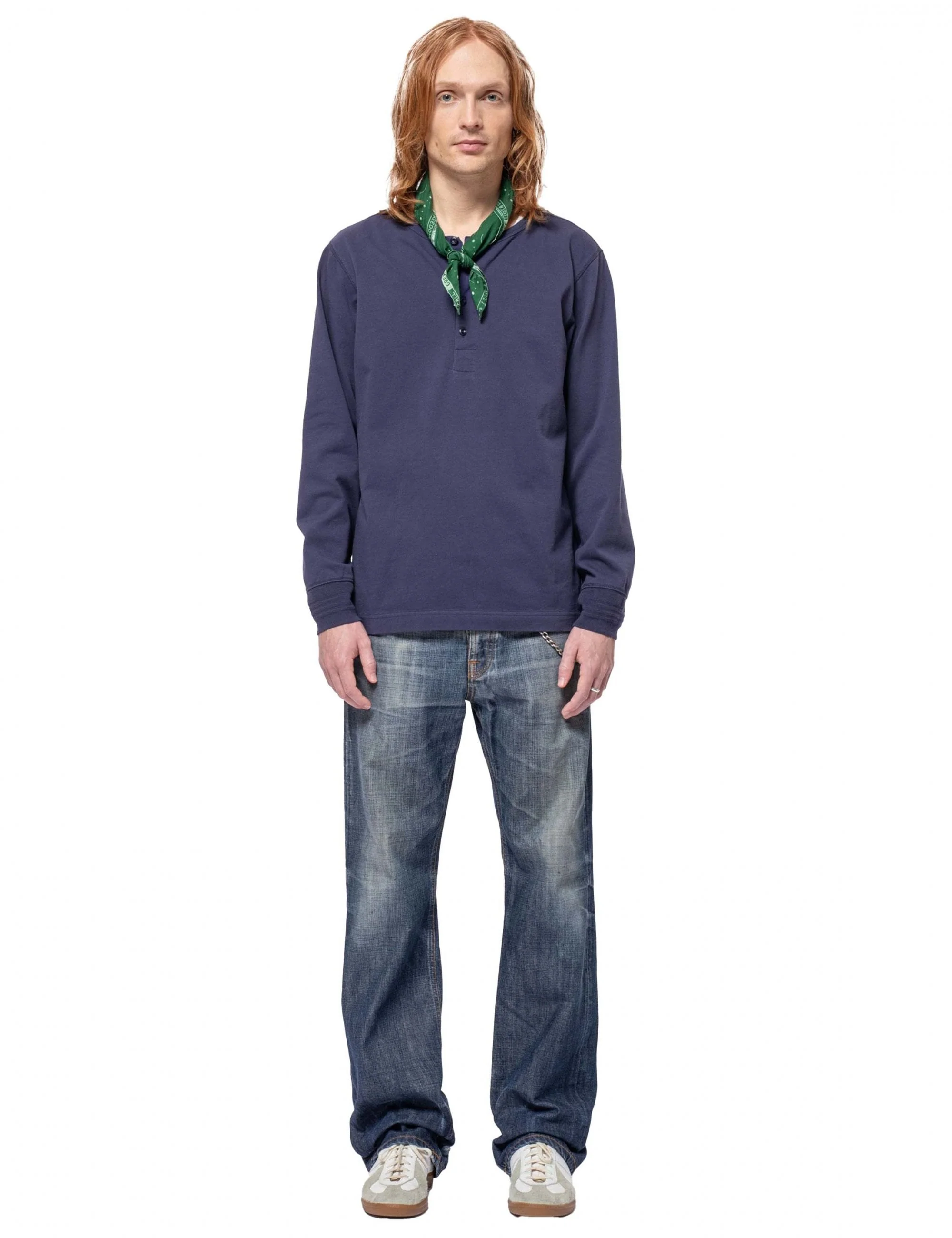 Henley Long Sleeve Top - Midnight - Image 2