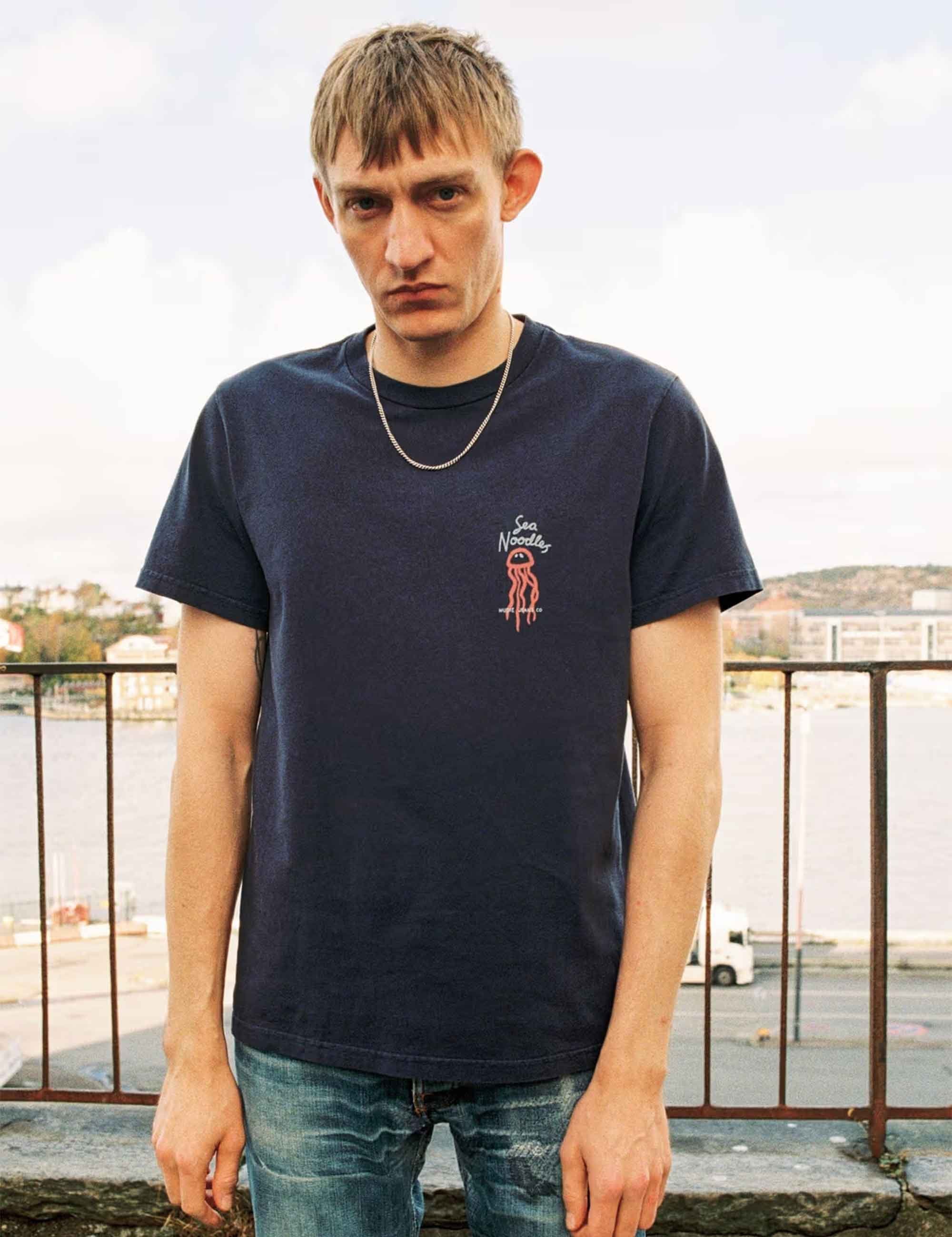 Roy Sea Noodles T-Shirt - Dark Blue - Image 4
