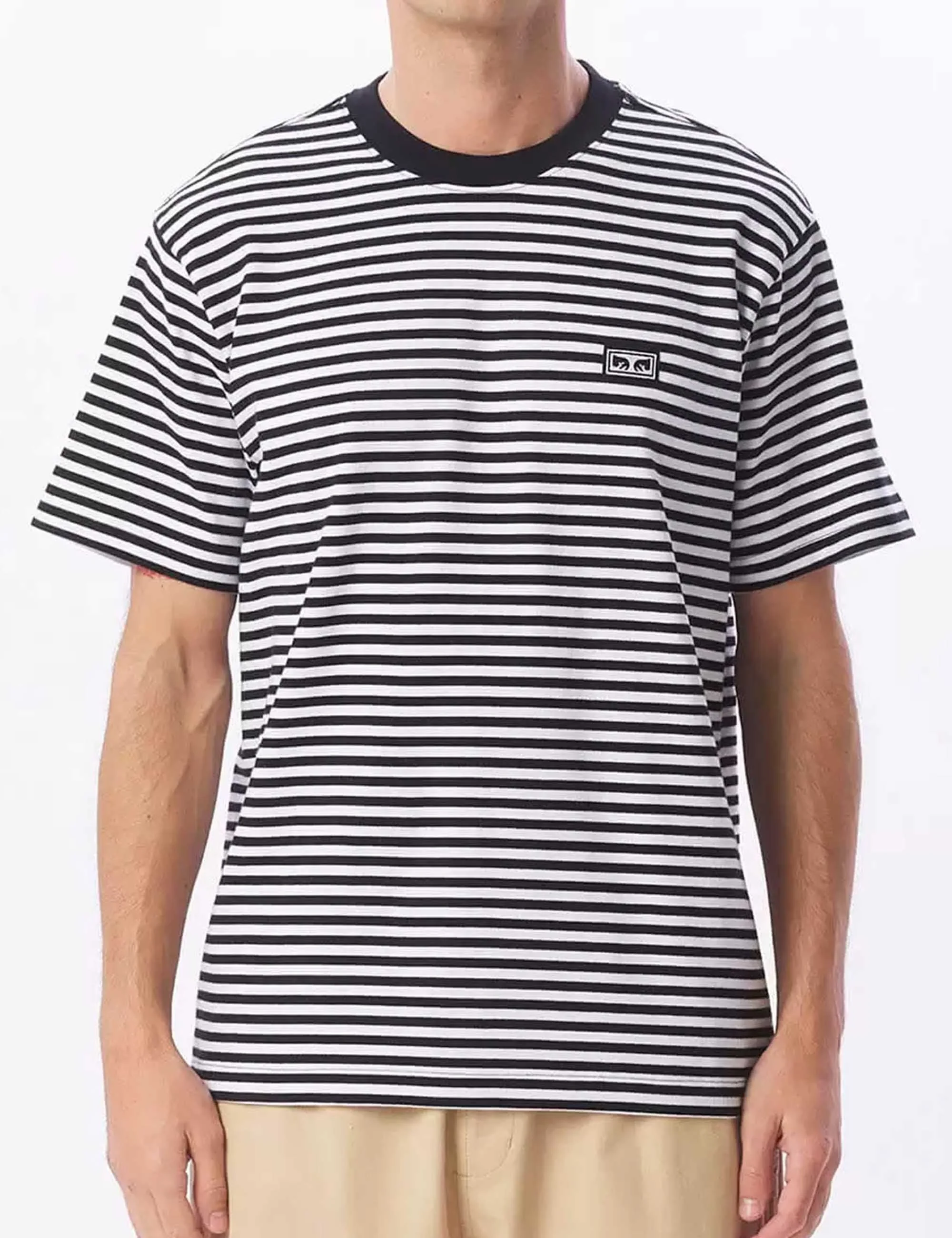 Established Works Eyes Stripe T-Shirt - Black/Multi - Image 3