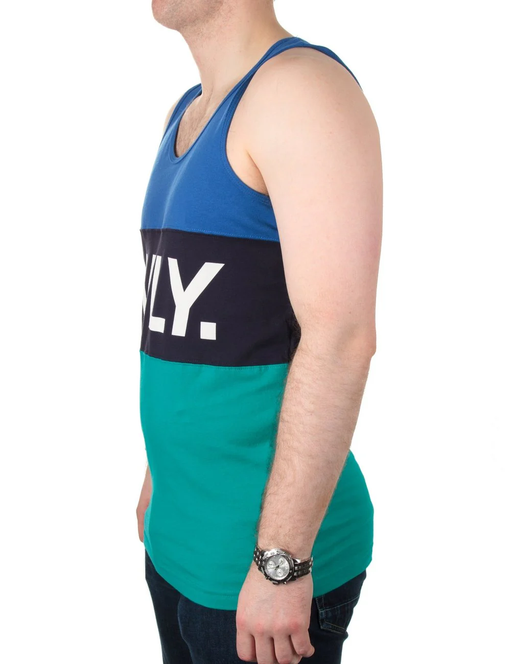 Logo Sports Tank - Navy/Green - Image 3