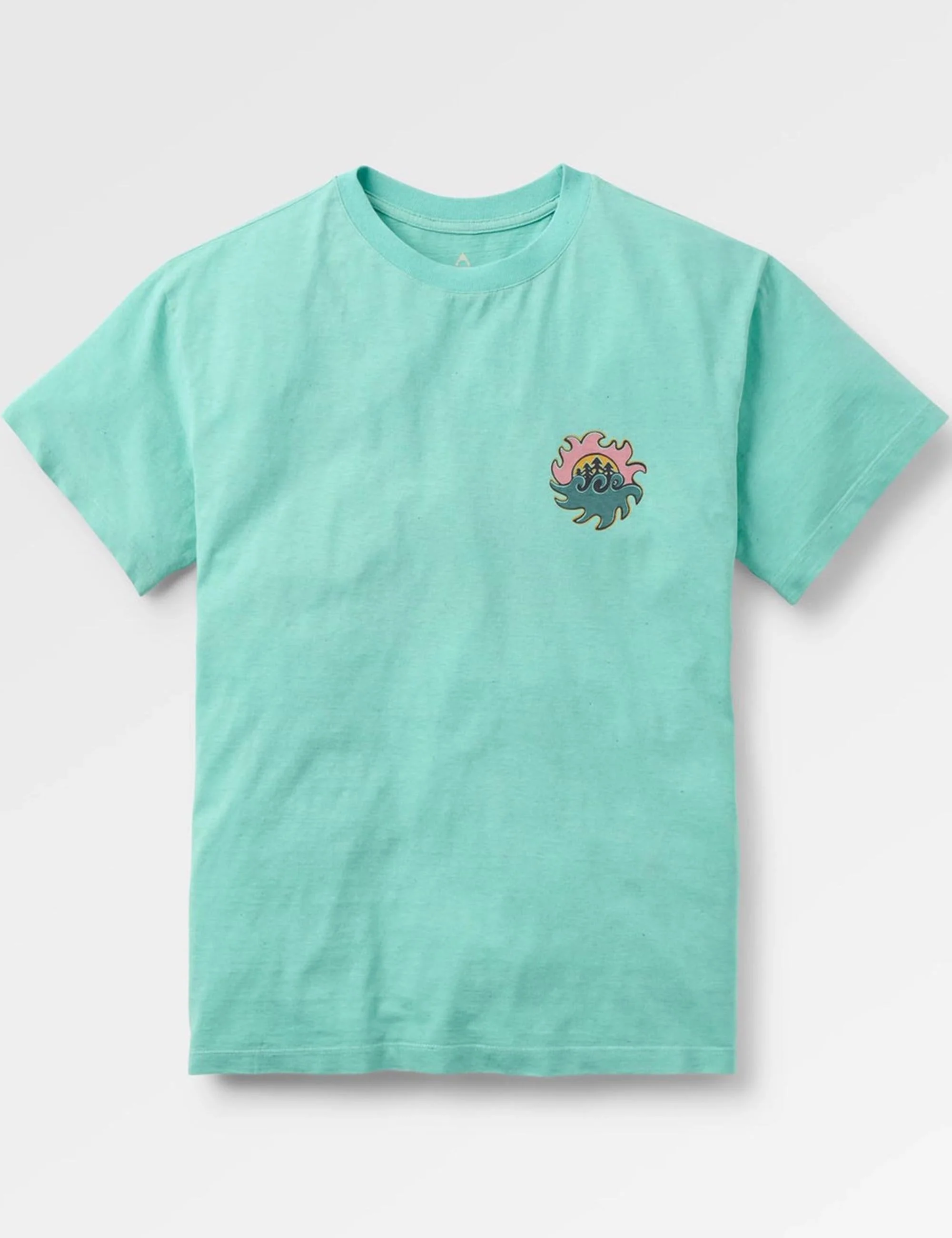 Dune Recycled Cotton T-Shirt - Aqua Marl - Image 2