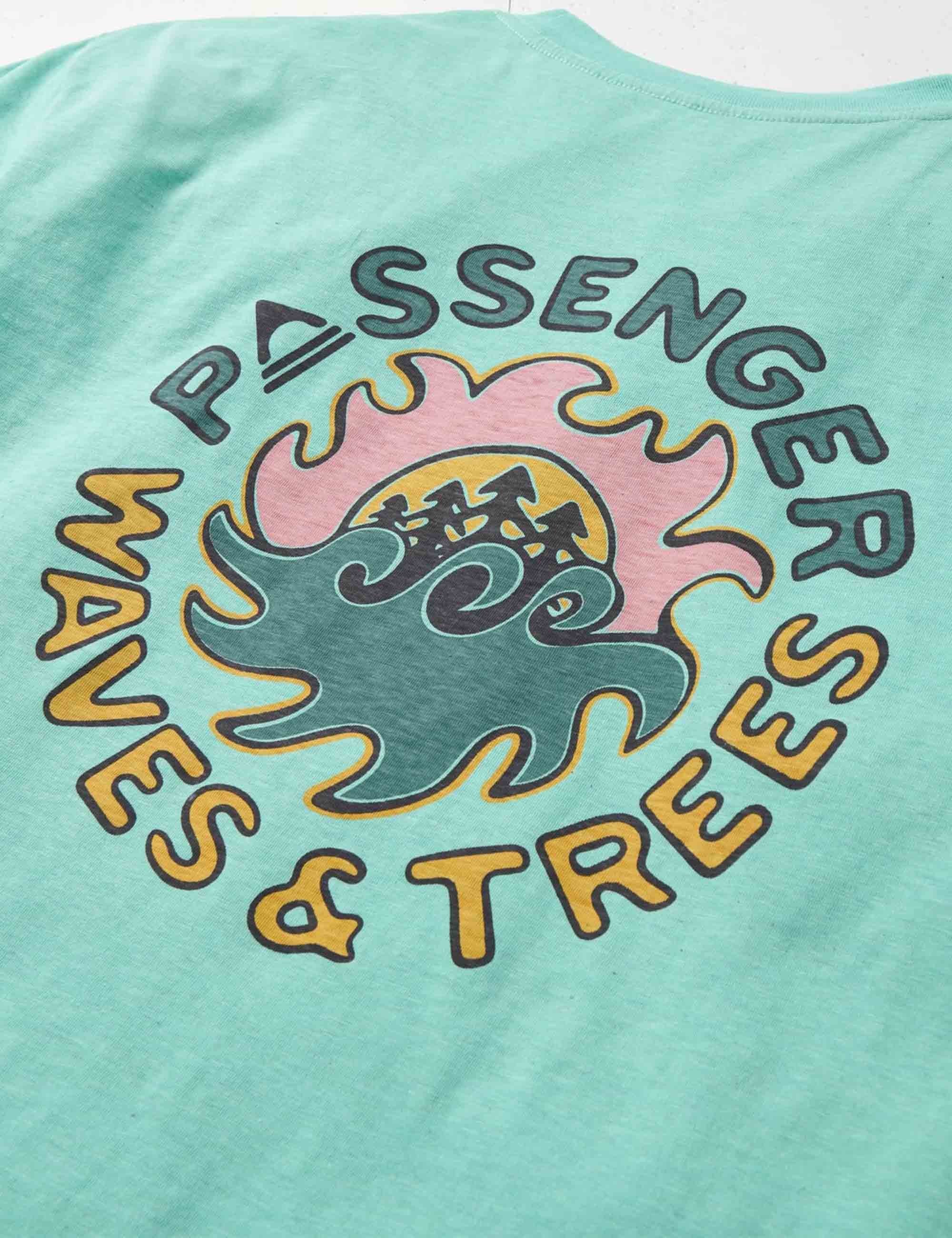 Dune Recycled Cotton T-Shirt - Aqua Marl - Image 6