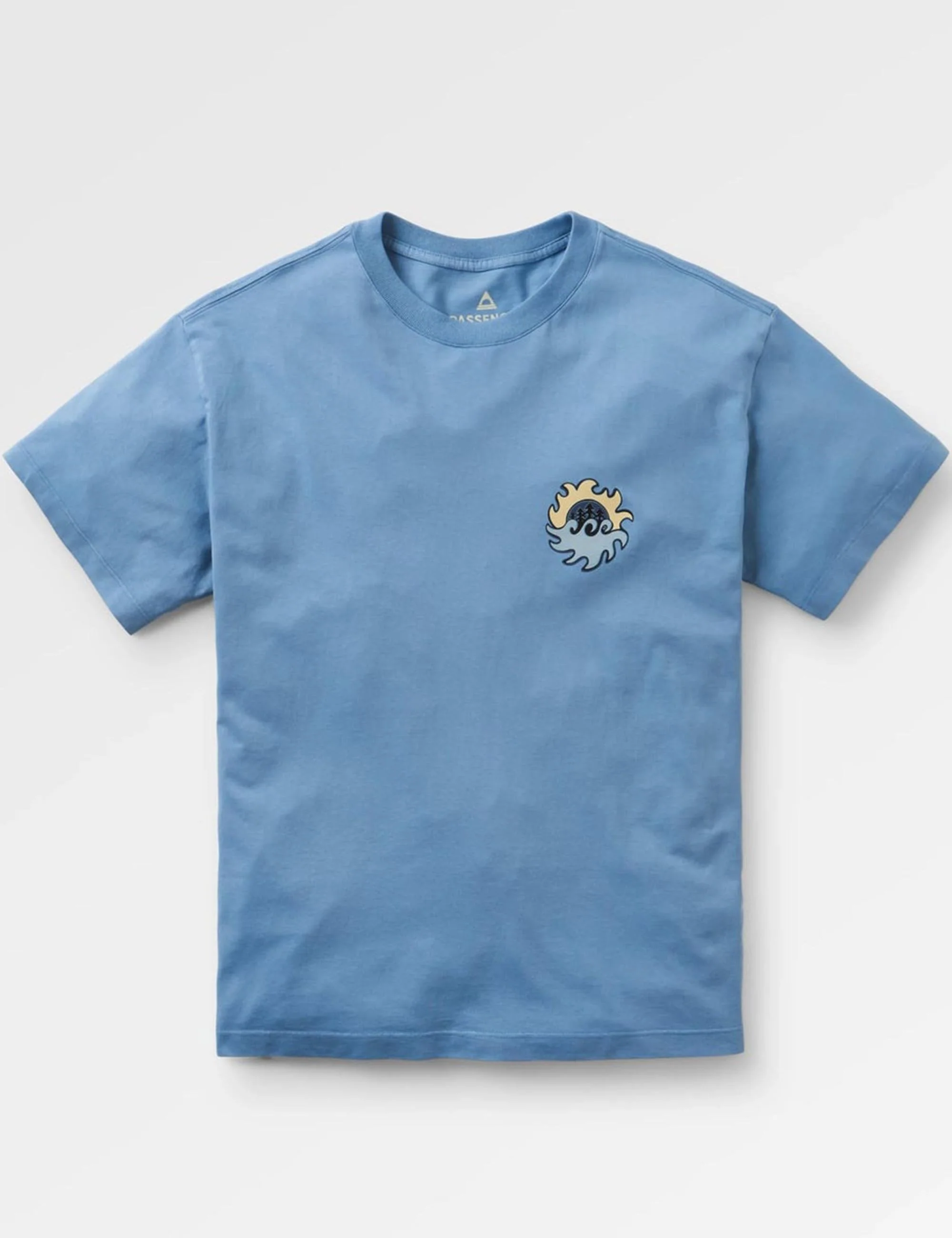 Dune Recycled Cotton T-Shirt - Faded Denim - Image 2