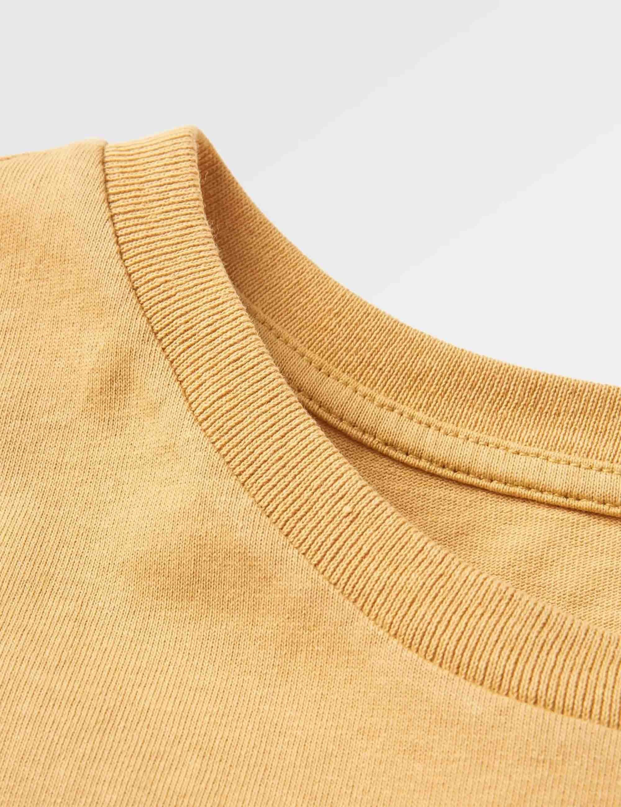 Escapism Recycled Cotton T-Shirt - Mustard Gold - Image 4