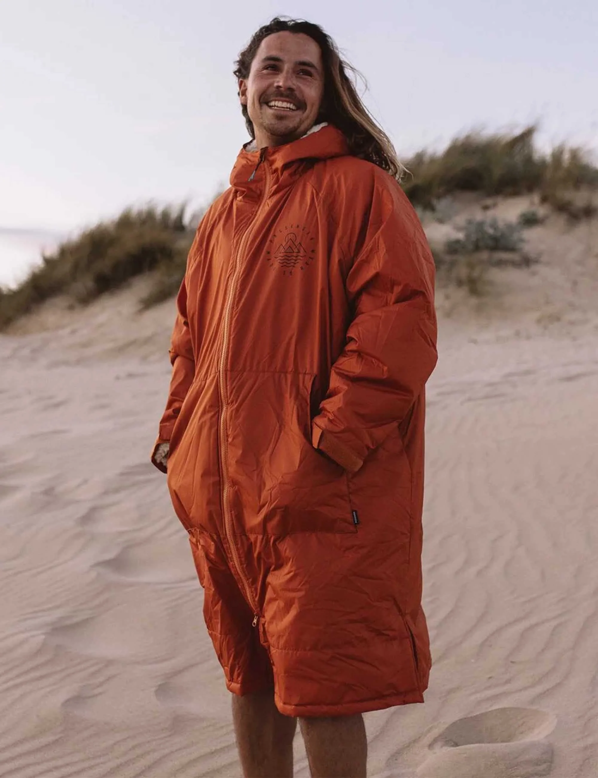 Escapism Sherpa Lined Changing Robe - Rust - Image 5