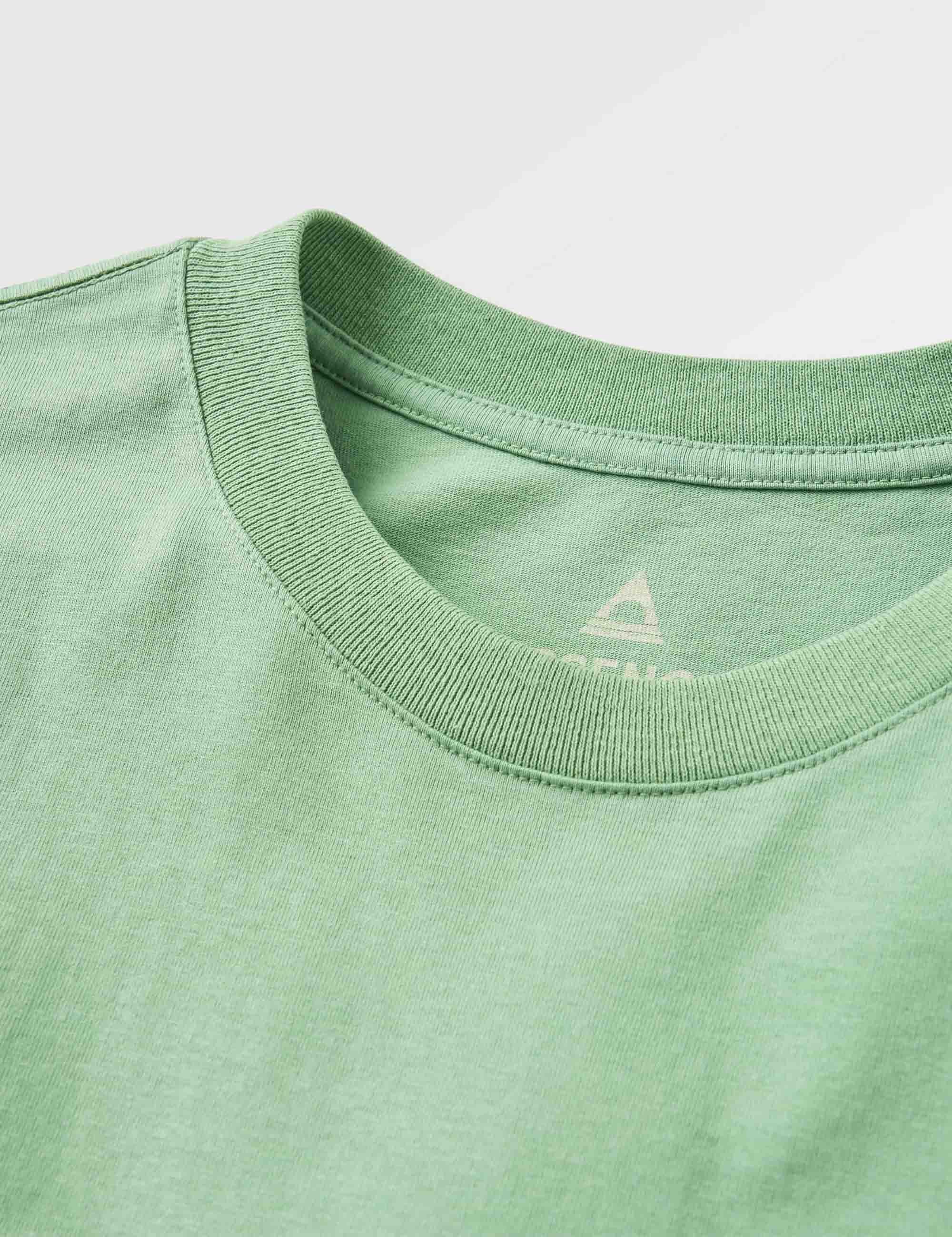 Laidback Recycled Cotton T-Shirt - Stem Green - Image 4