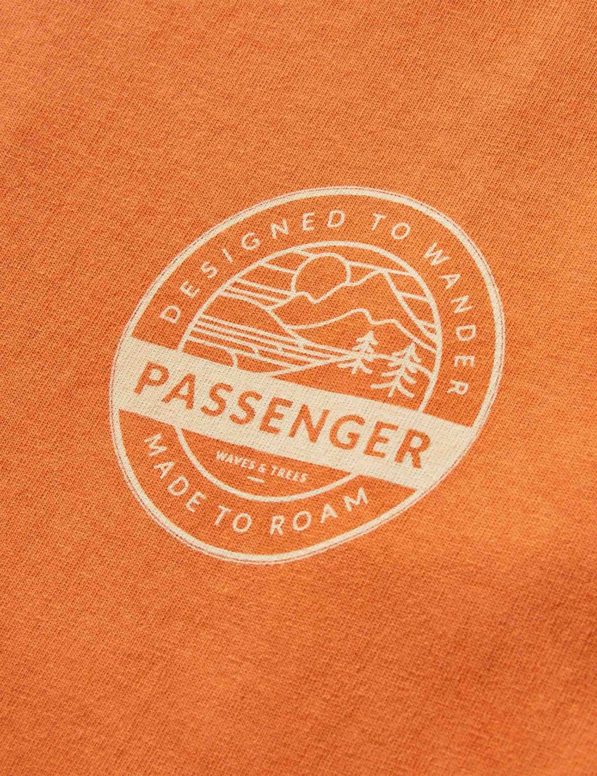 Odyssey Recycled Cotton T-Shirt - Burnt Orange - Image 6