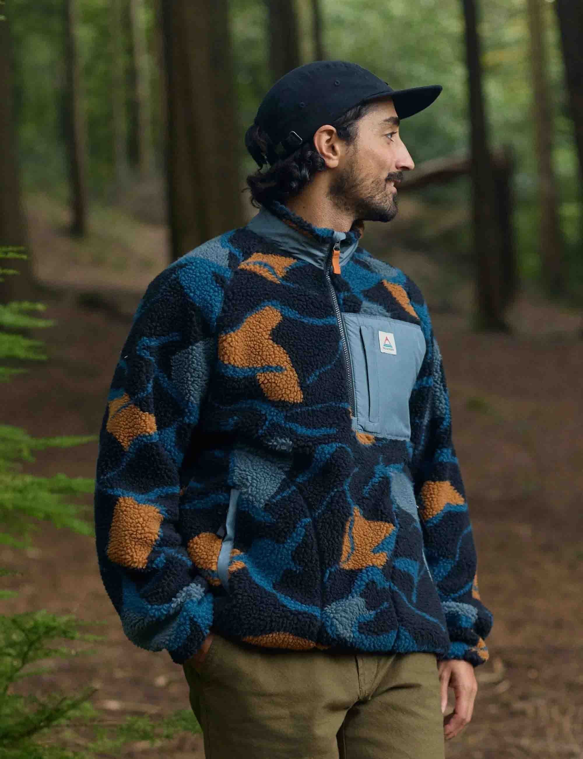 Offroad Sherpa 1/2 Zip Fleece - Abstract Trails Black - Image 2