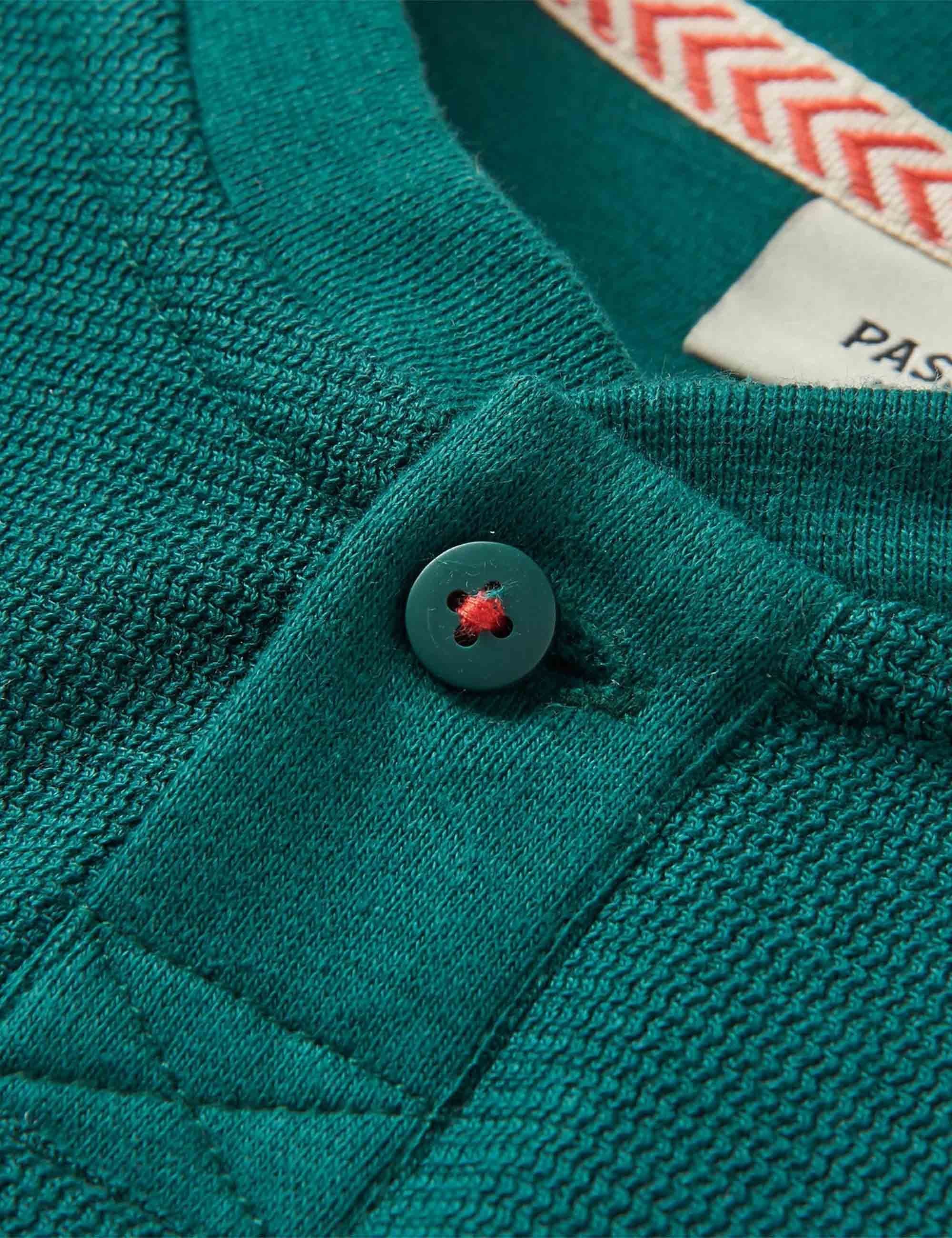 Stream Henley Long Sleeve Top - Rain Forest - Image 2