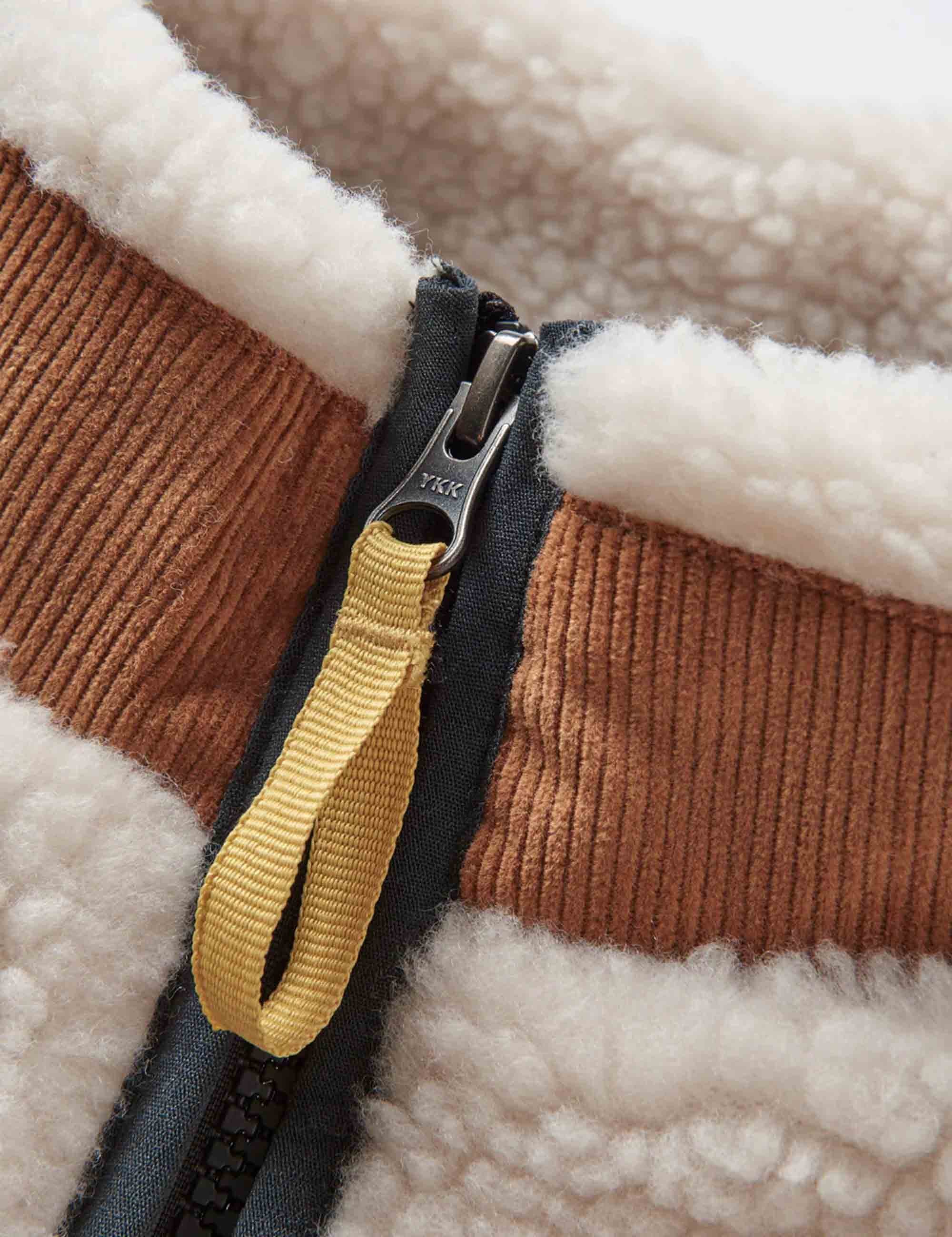 Trekker Deep-Pile Sherpa Fleece Jacket - Warm Ivory - Image 5