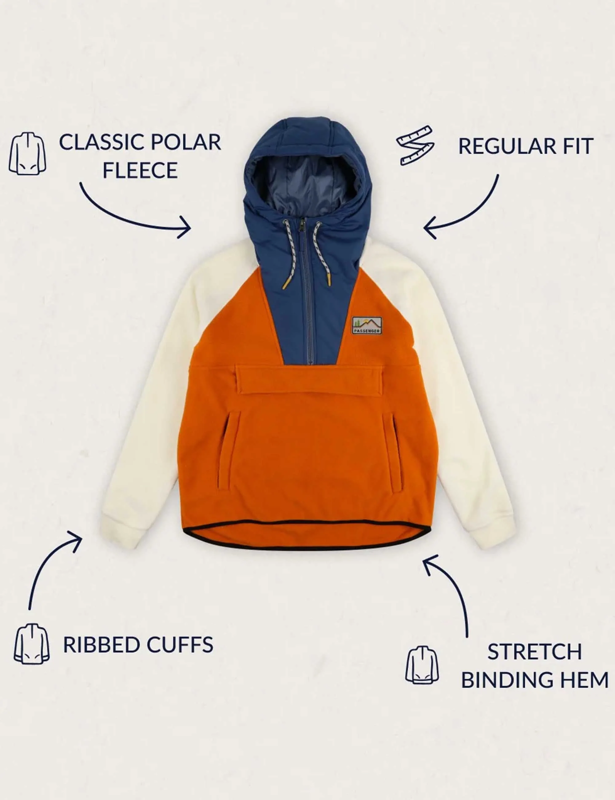 Women's Alexander Hooded Fleece - Sunrise Orange - Image 7