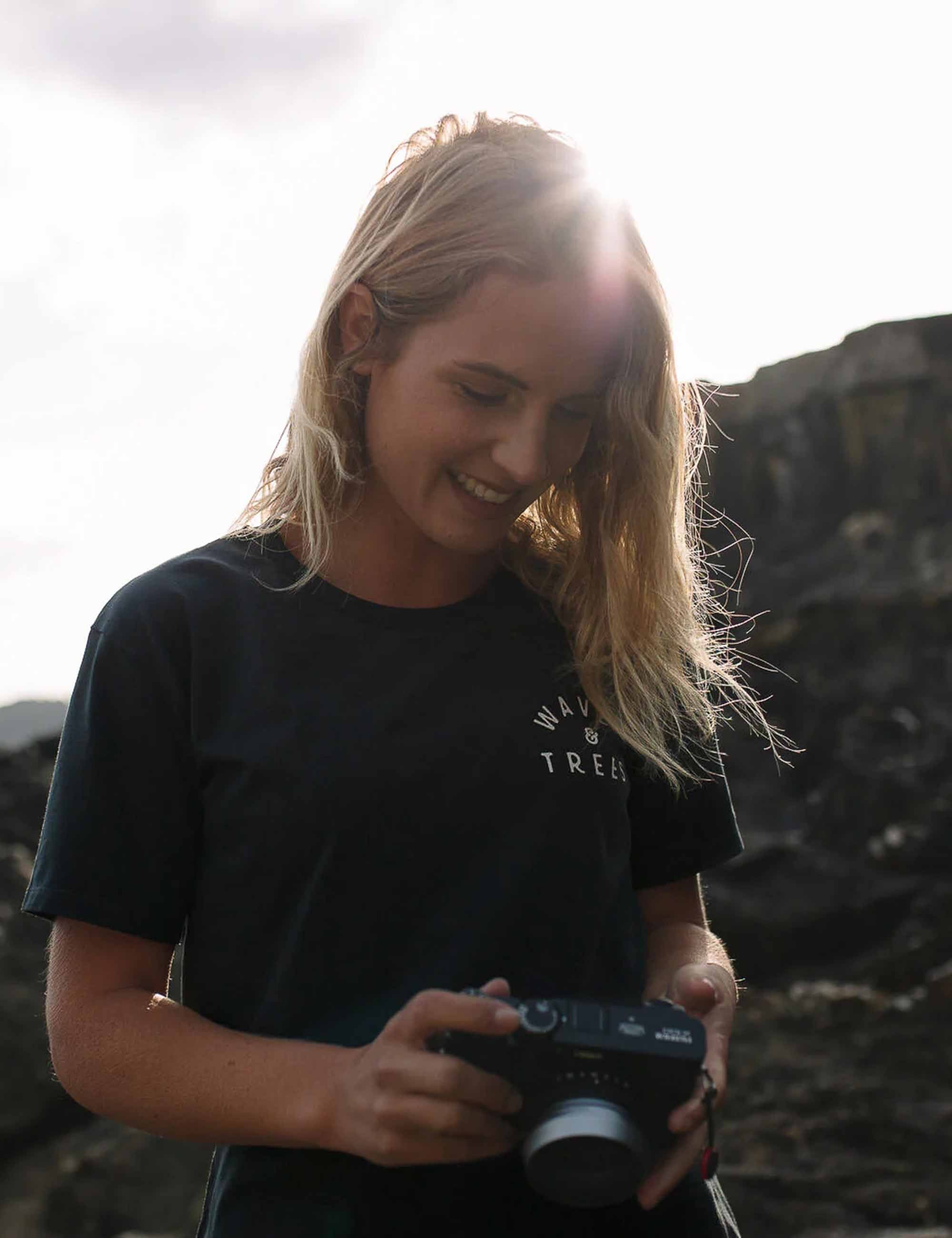 Women's Penida Recycled Cotton T-Shirt - Black - Image 3