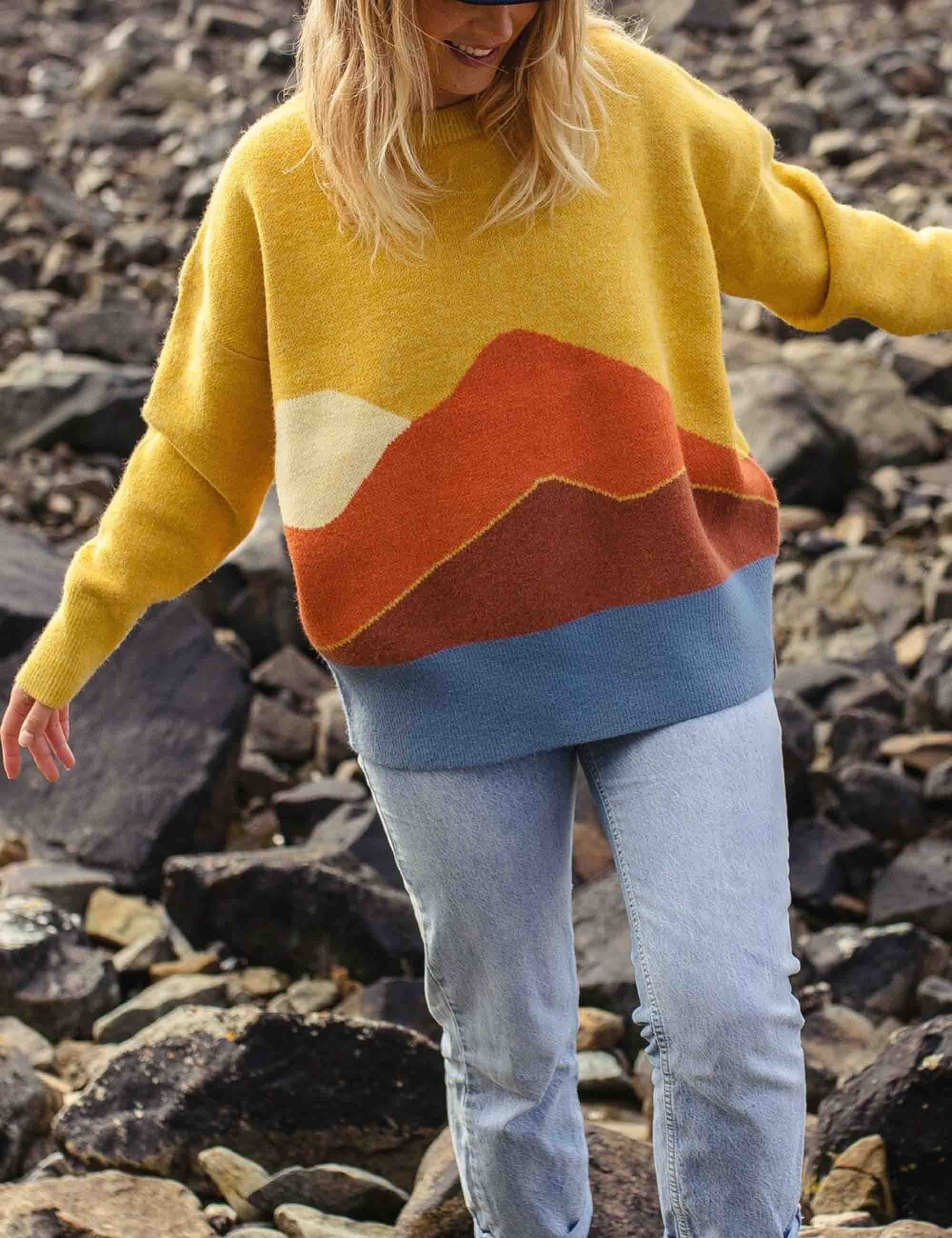 Women's Vista Knitted Jumper - Amber Gold - Image 3