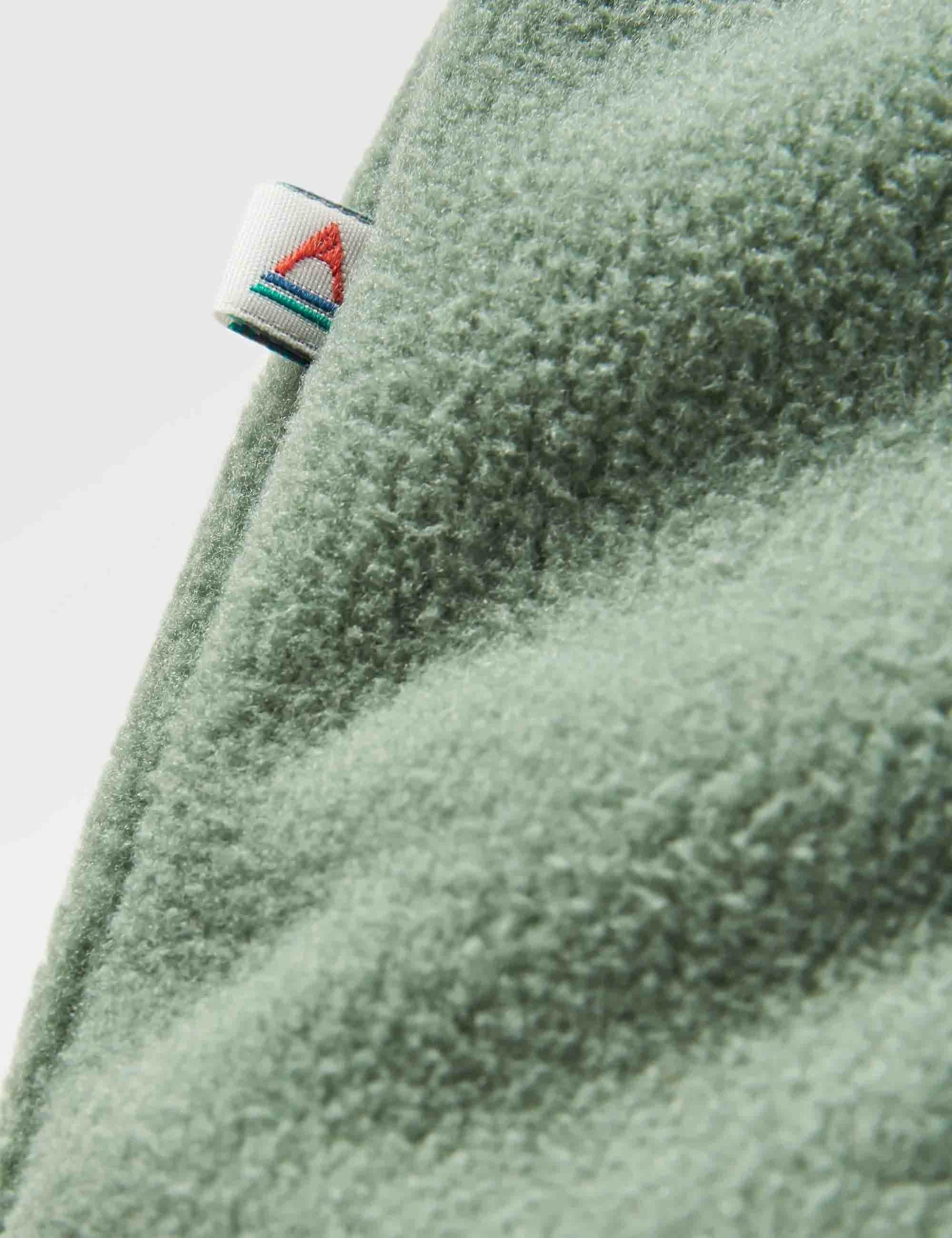 Woodland 1/2 Zip Hooded Polar Fleece - Black/Dark Forest - Image 2