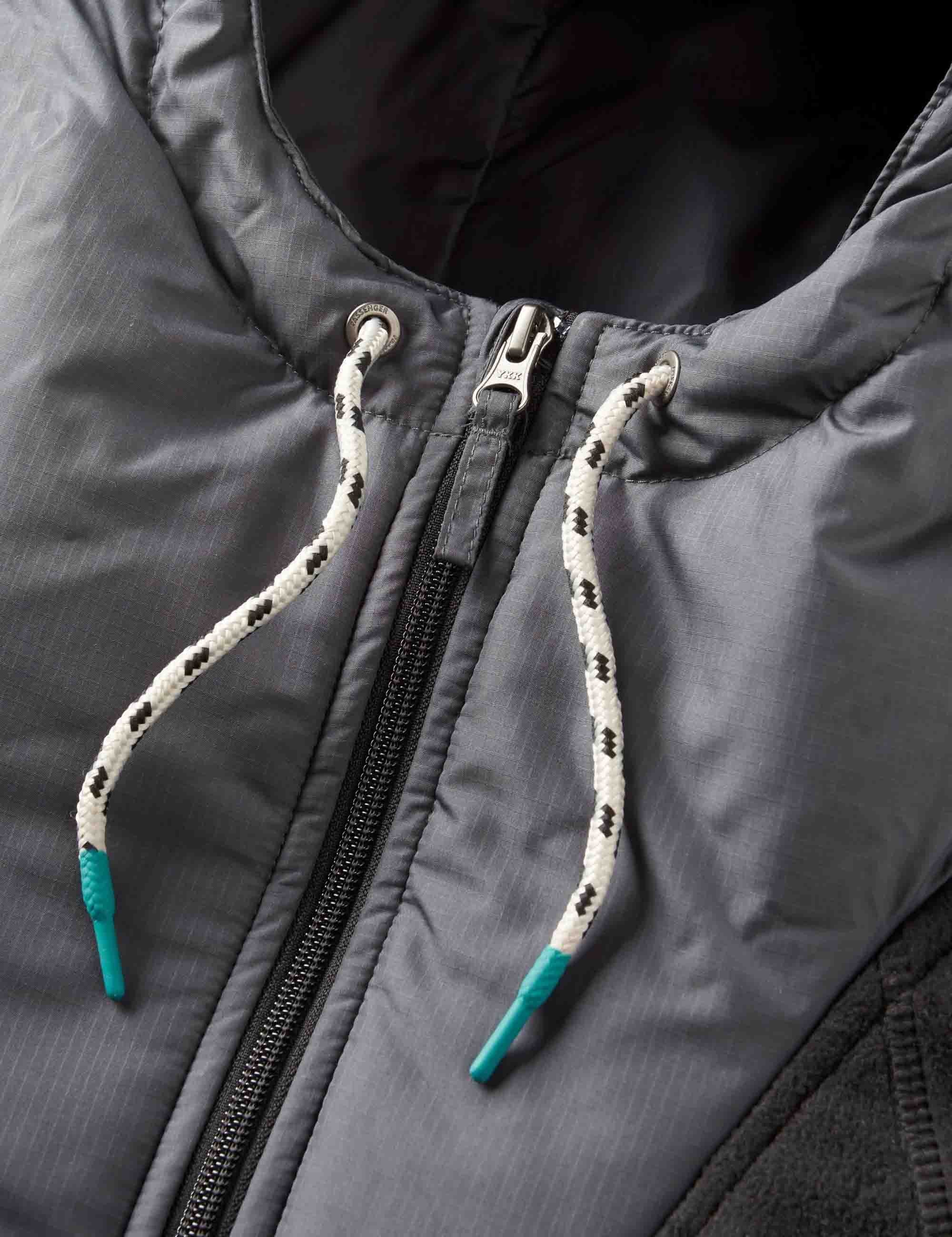 Woodland 1/2 Zip Hooded Polar Fleece - Black/Dark Forest - Image 3