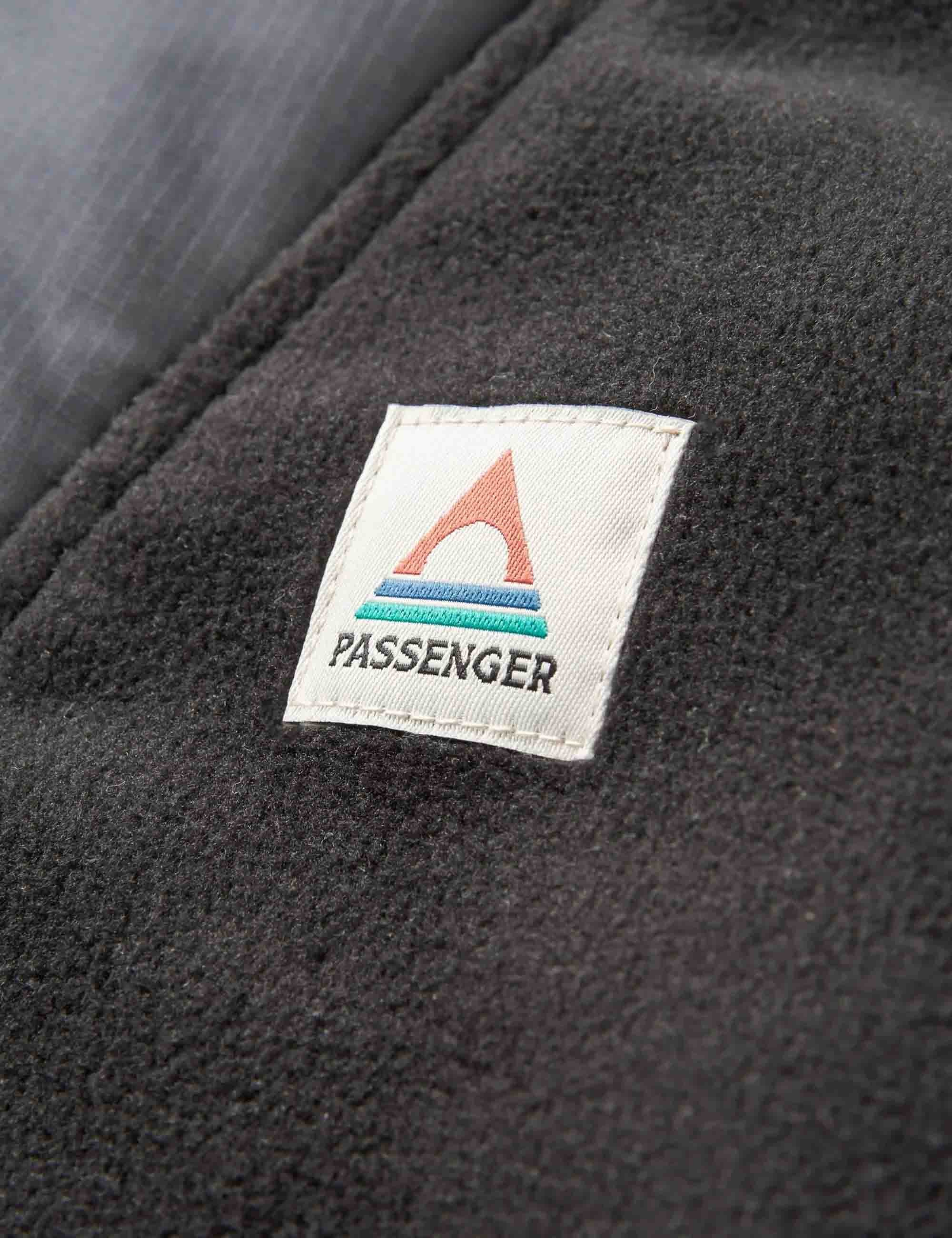 Woodland 1/2 Zip Hooded Polar Fleece - Black/Dark Forest - Image 4