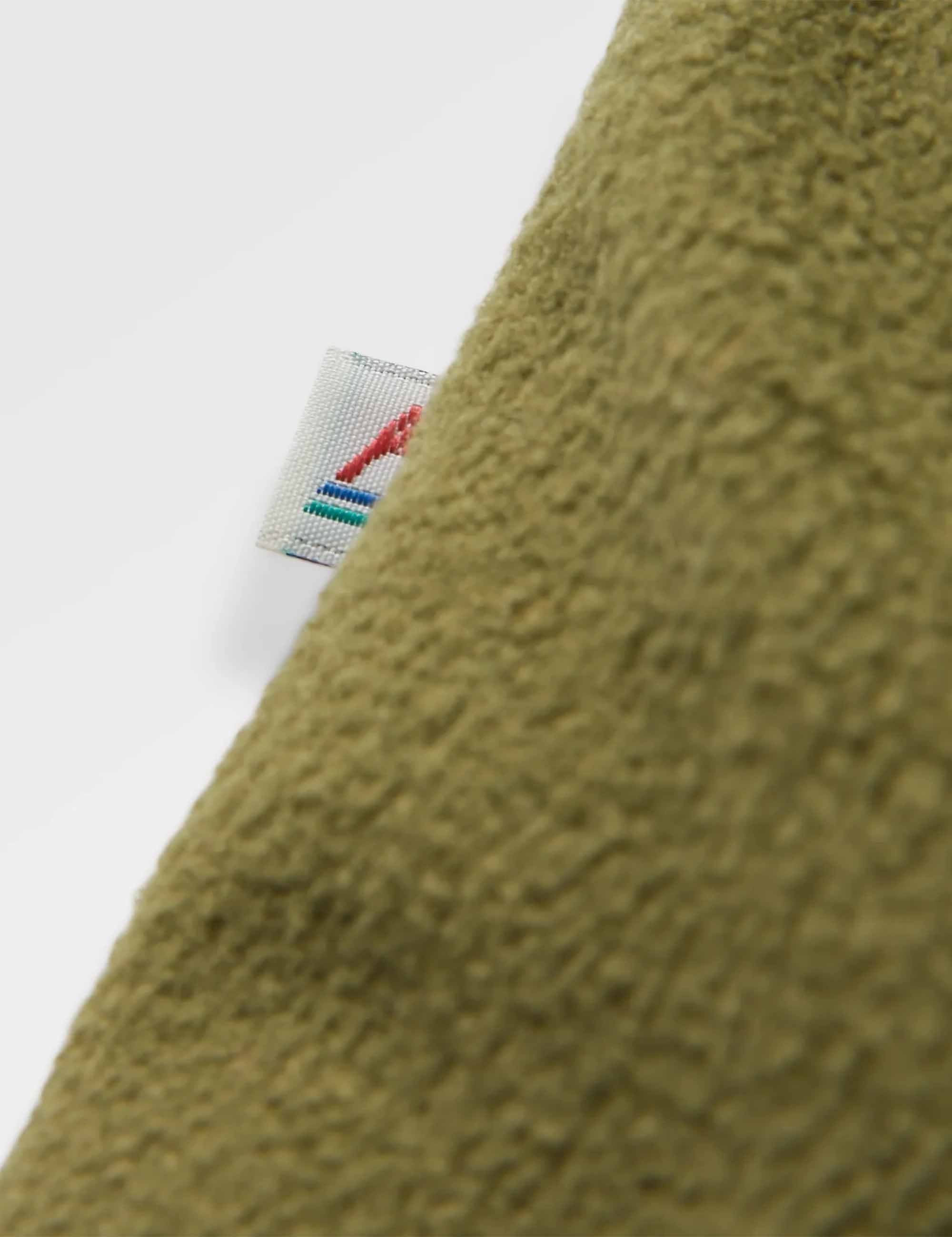 Woodland Hoodless Polar Fleece - Grey Marl/Khaki - Image 3