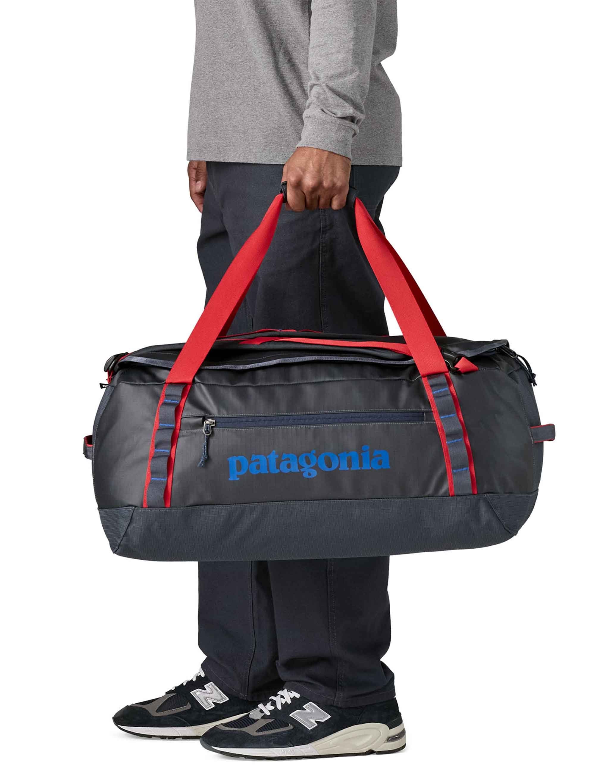 Black Hole Duffel Bag 55L - Smolder Blue w/Amanita Red - Image 2
