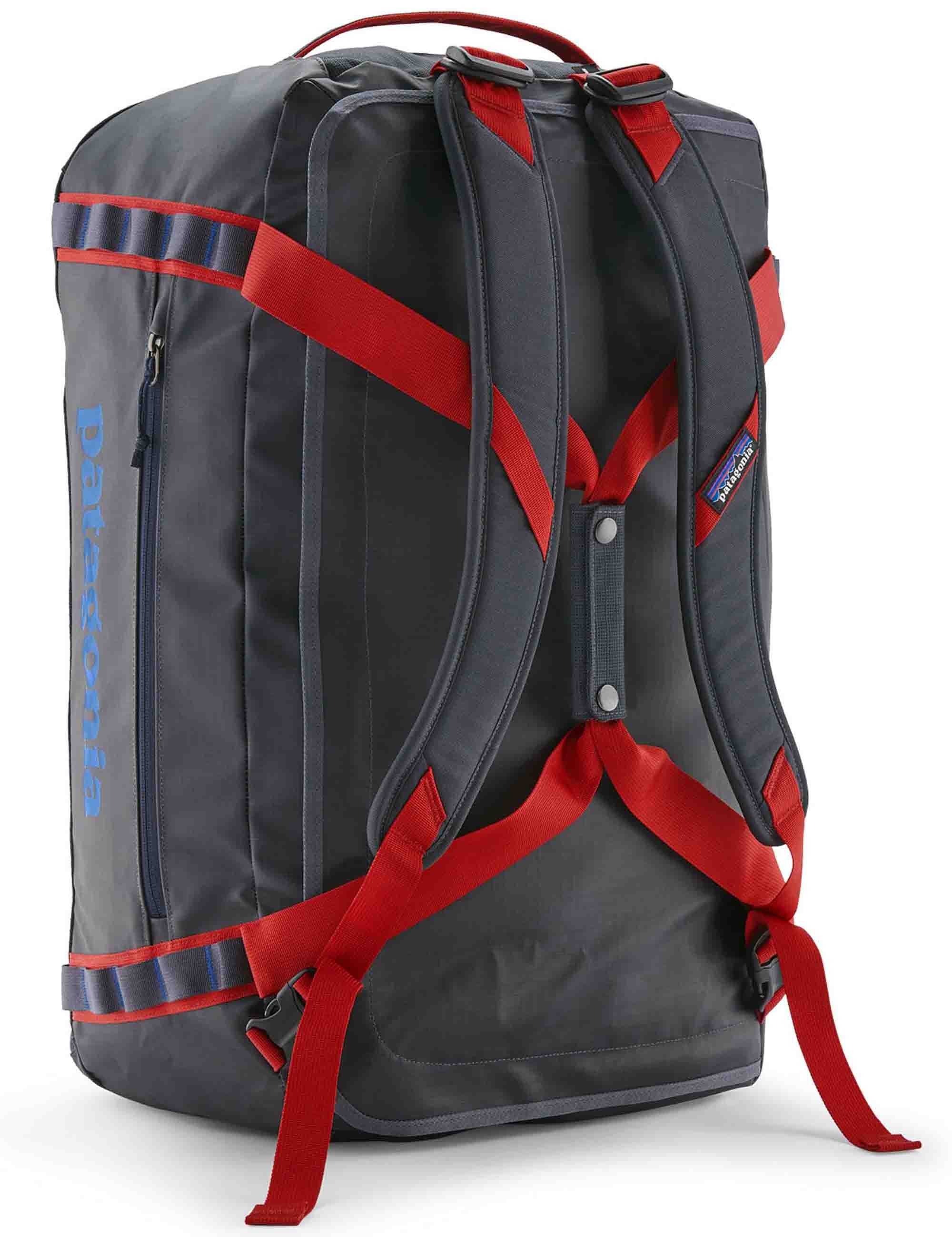 Black Hole Duffel Bag 55L - Smolder Blue w/Amanita Red - Image 3