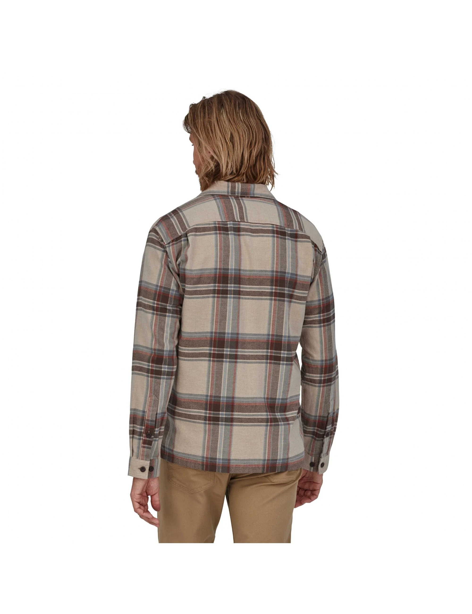 Organic Cotton Mid Fjord Flannel Shirt - Edge: Nautilus Tan - Image 3
