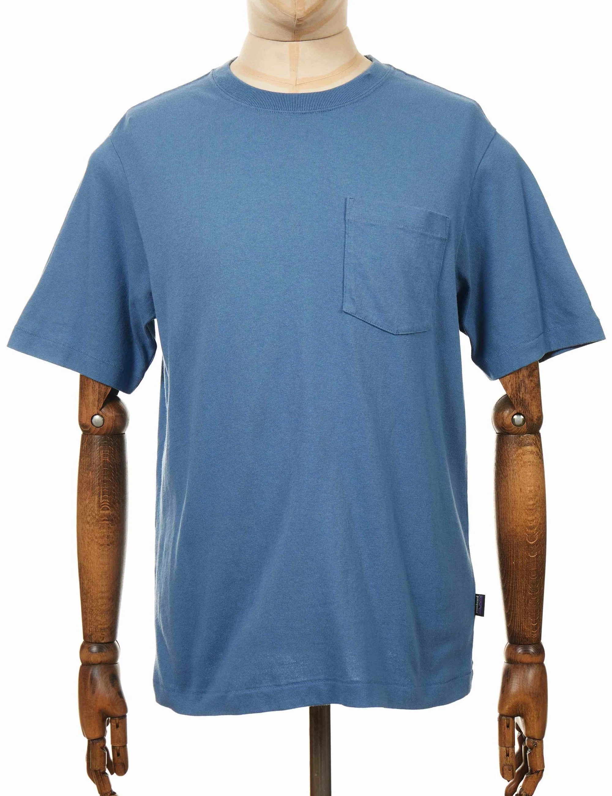 Organic Cotton Midweight Pocket T-Shirt - Pigeon Blue
