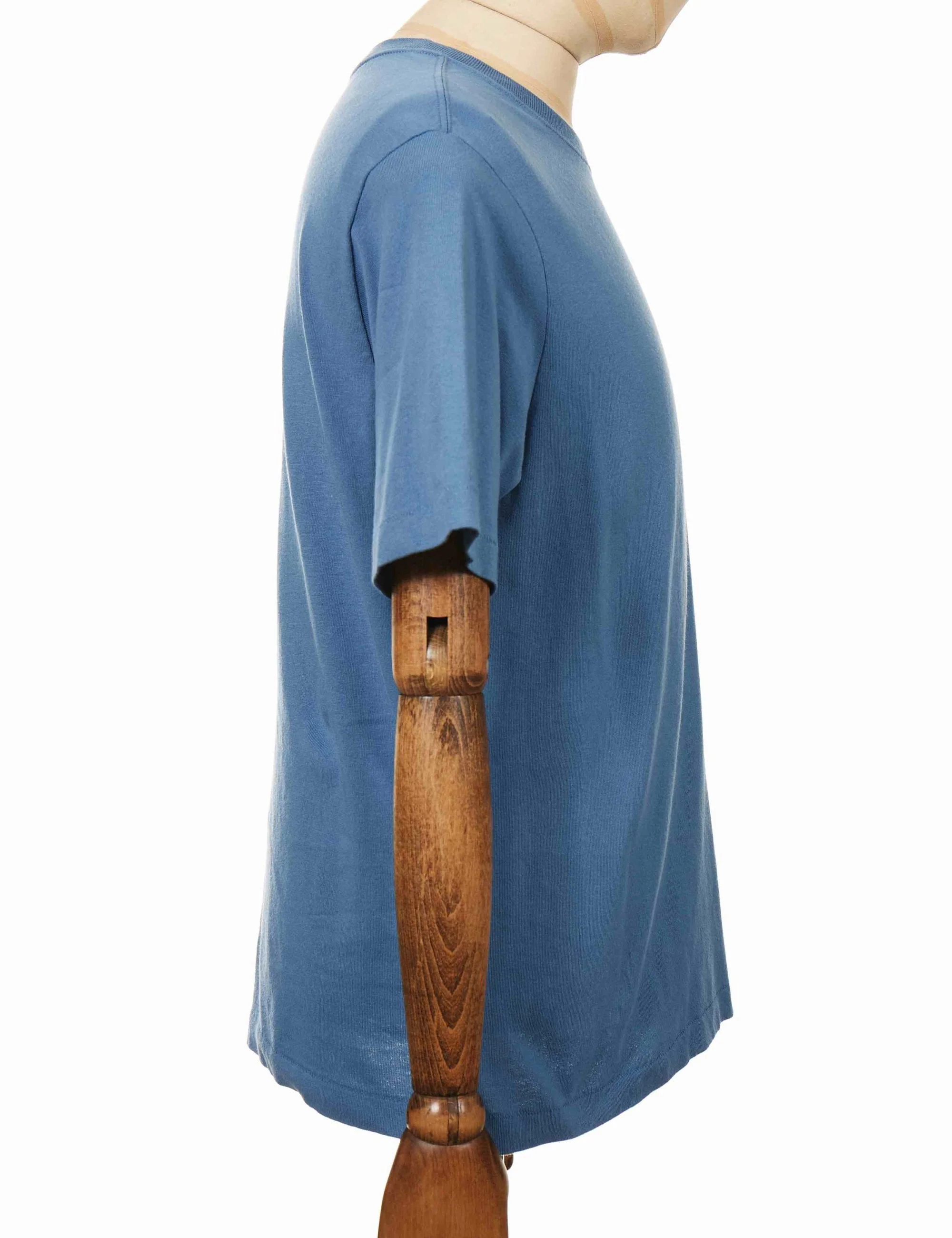 Organic Cotton Midweight Pocket T-Shirt - Pigeon Blue - Image 5