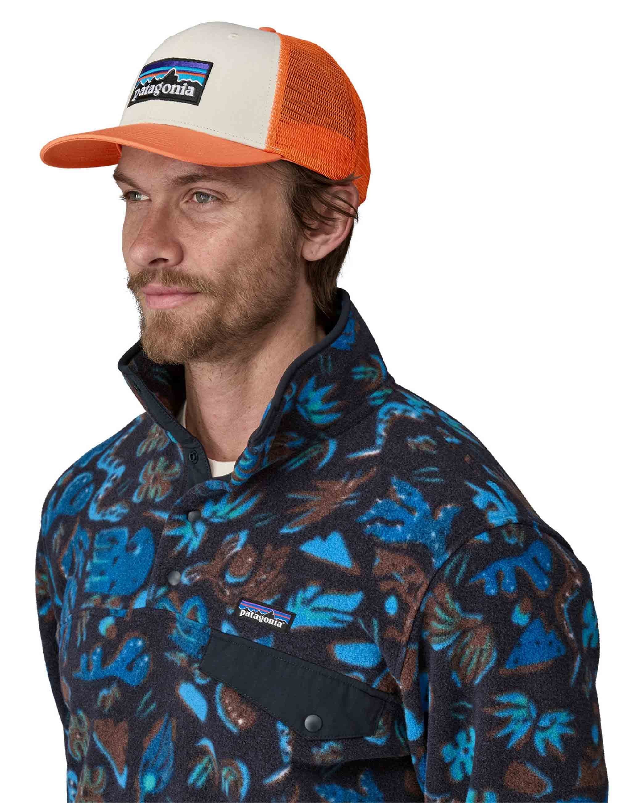 P-6 Logo Trucker Hat - White w/Redtail Rust - Image 2