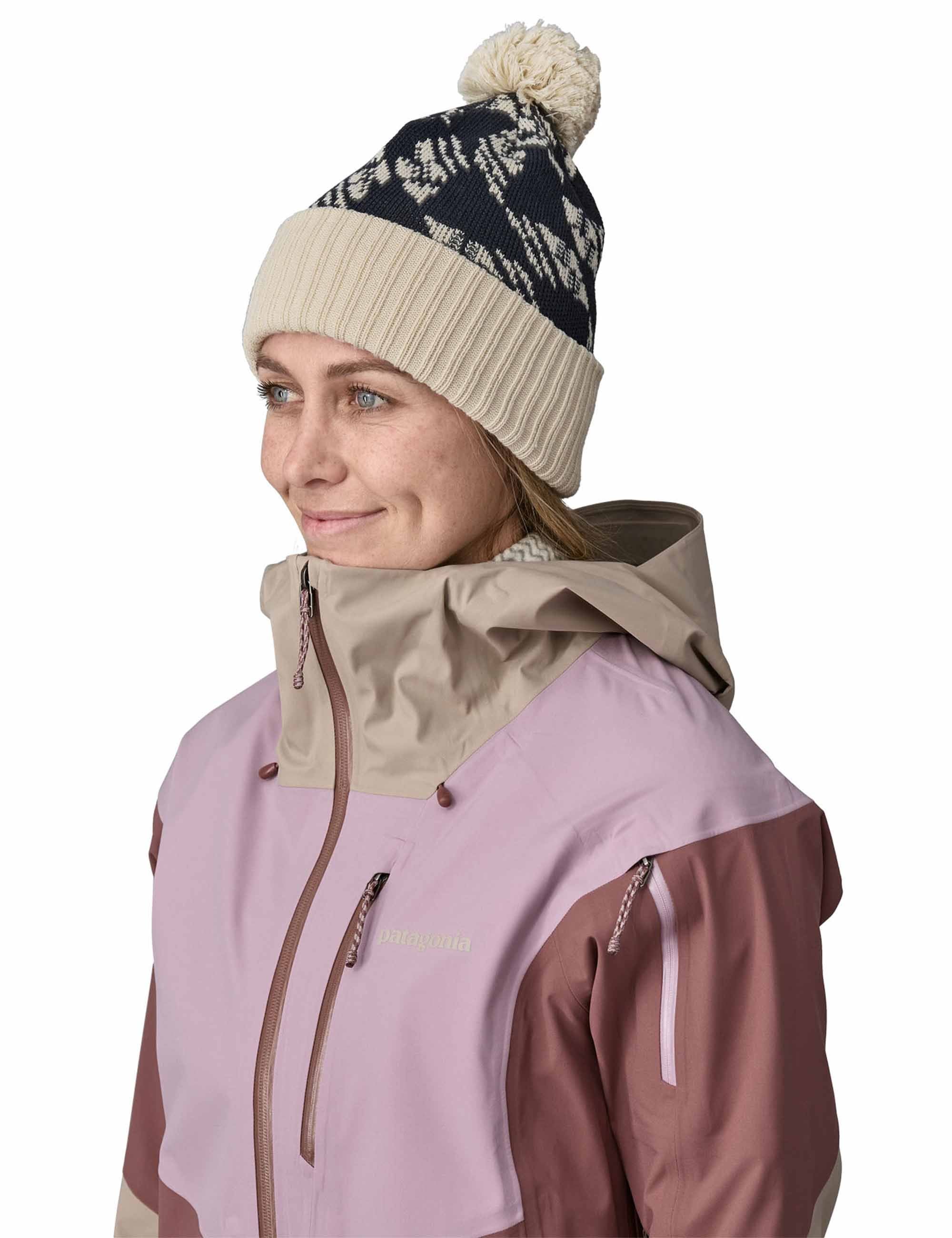 Powder Town Pom Beanie Hat - Synched Flight: Smolder Blue - Image 2