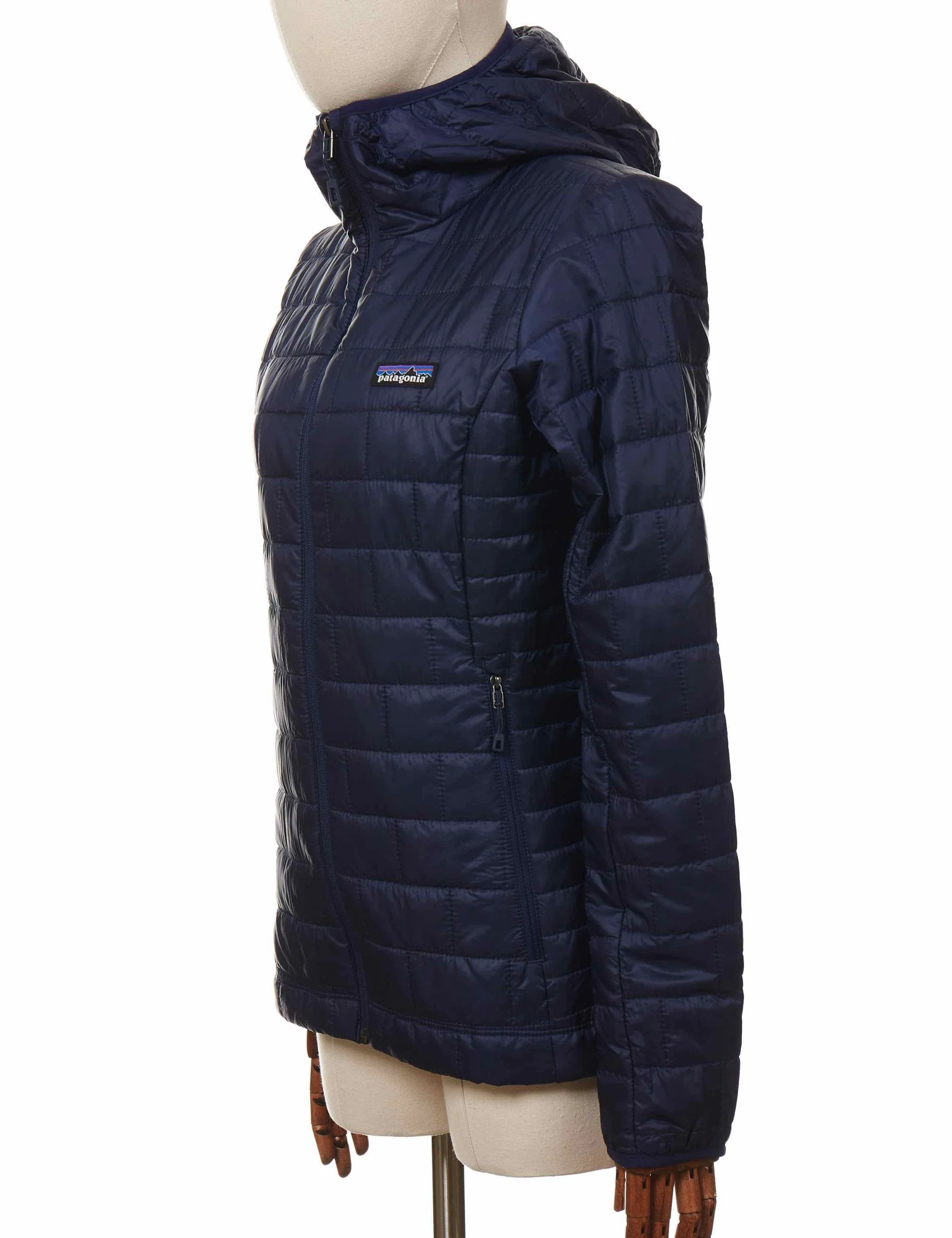 Women's Nano Puff Hooded Jacket - Classic Navy - Image 4