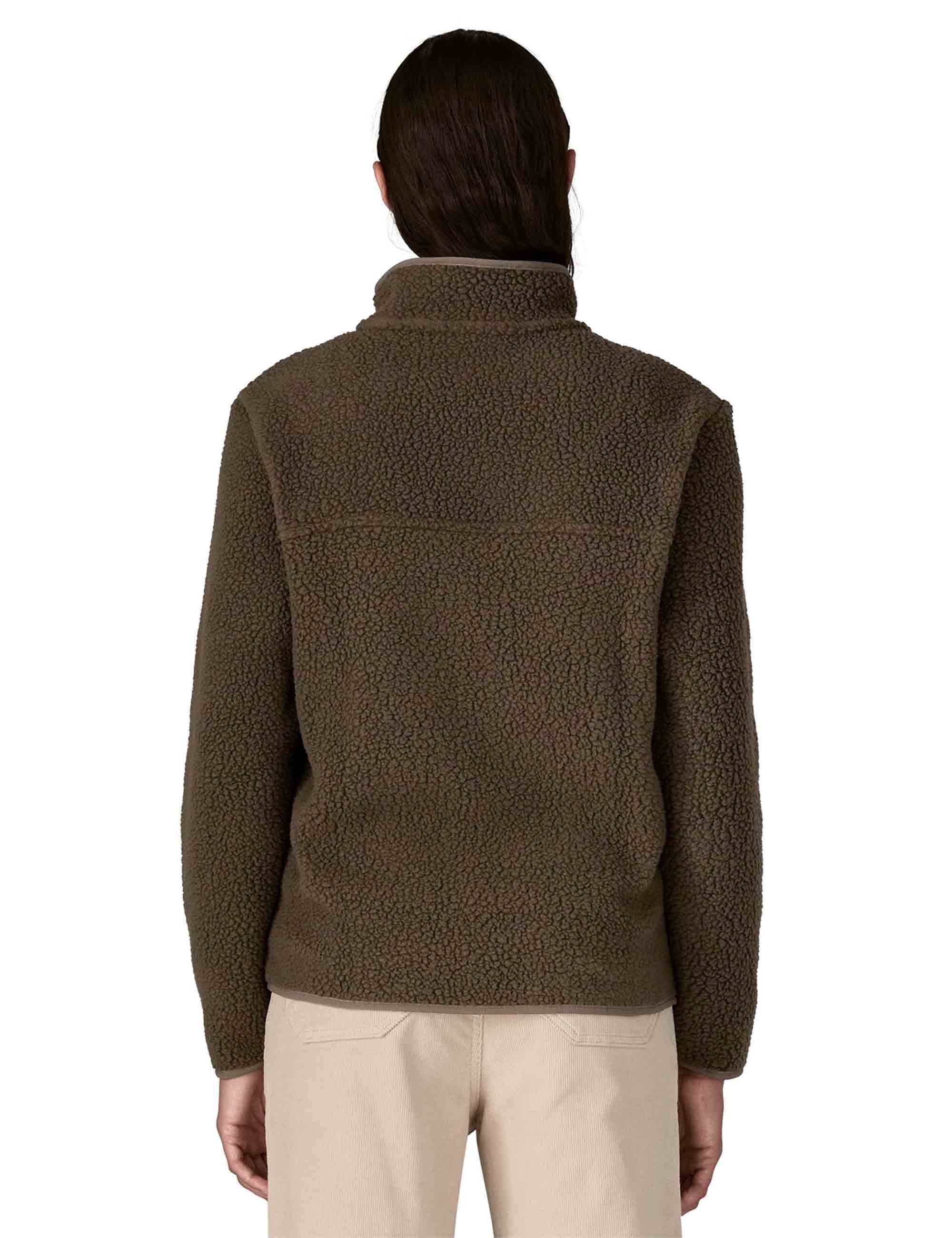 Women's Retro Pile Fleece Jacket - Otter Brown - Image 3