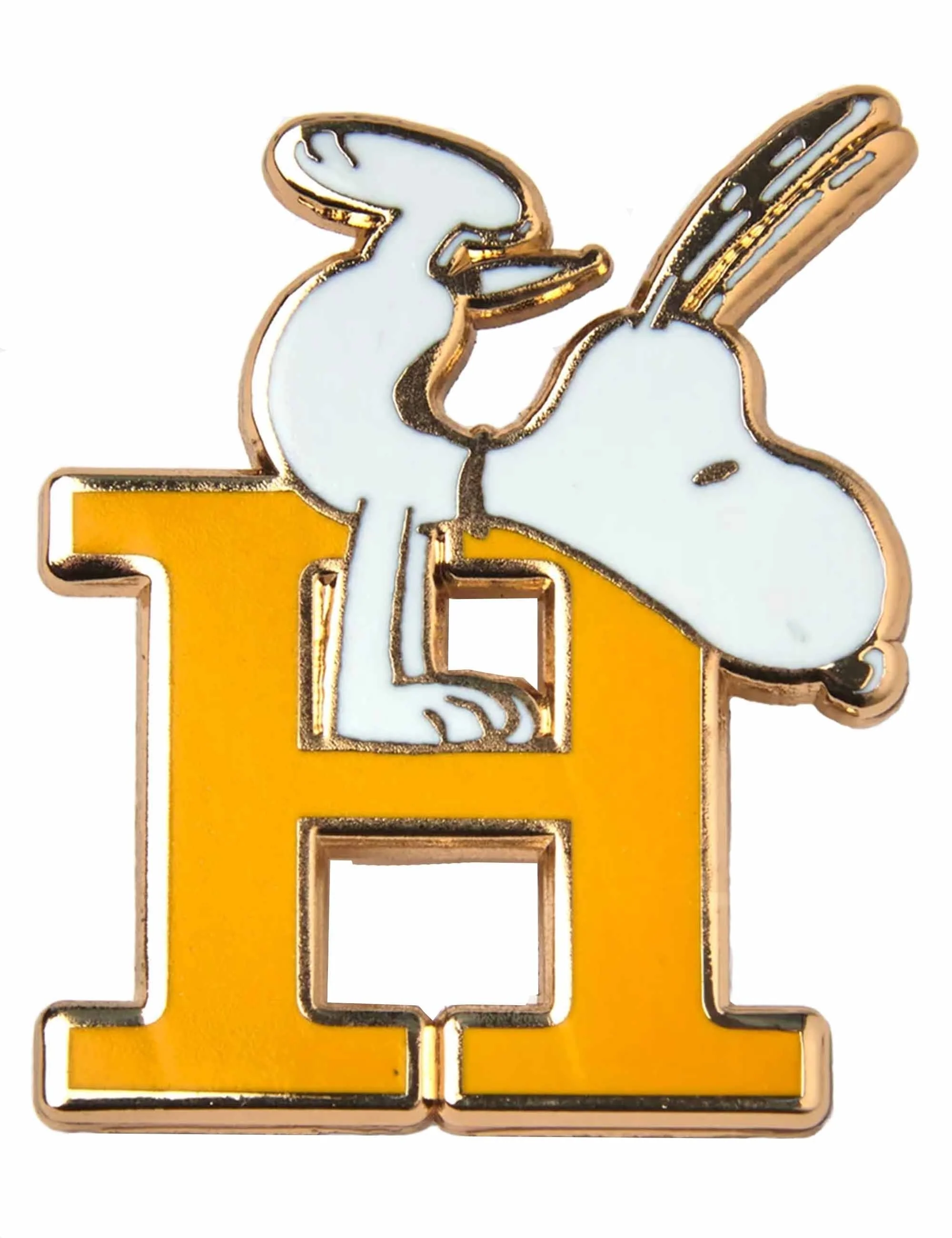 Snoopy Alphabet Enamel Pin Badge - Letter H