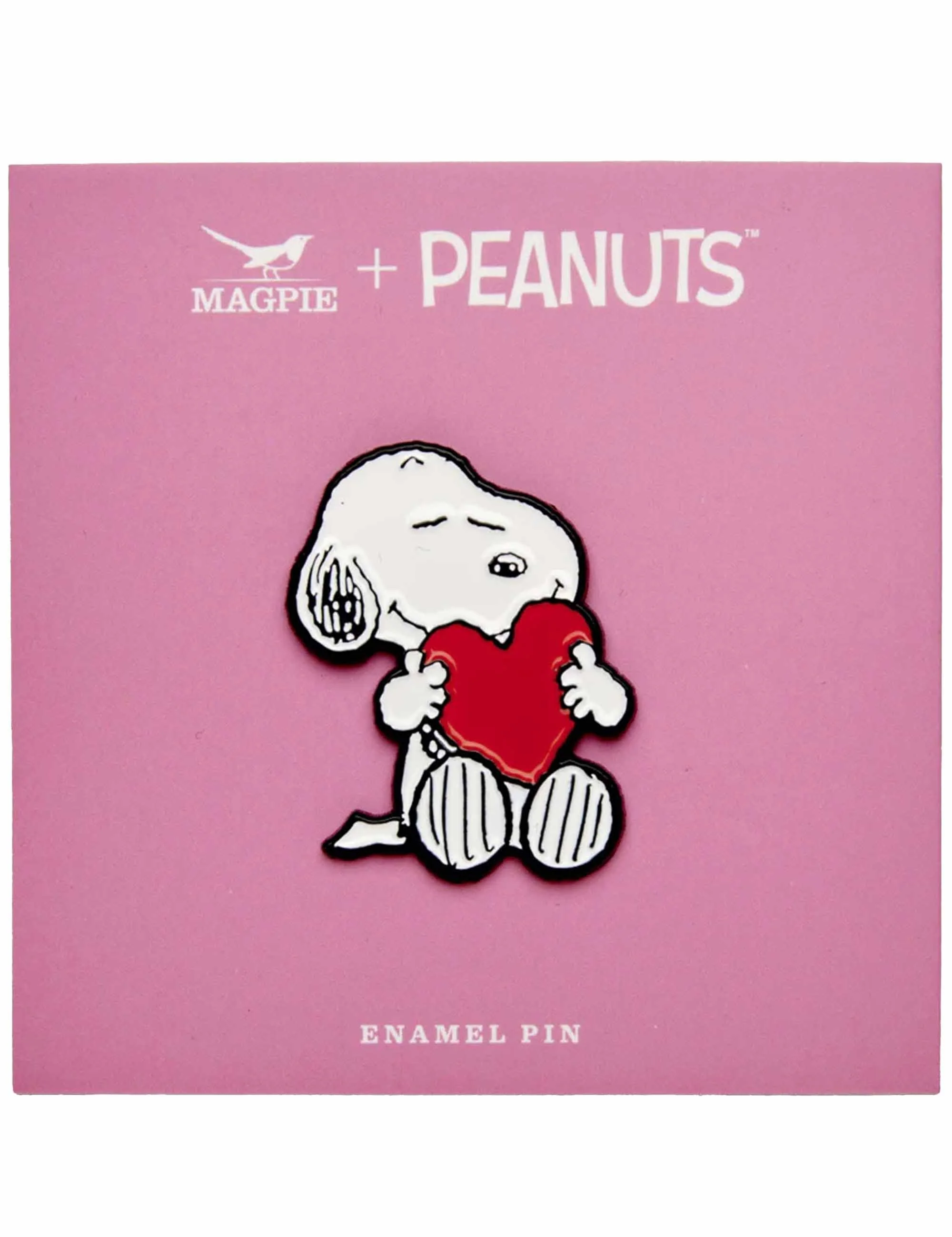 Snoopy Enamel Pin Badge - Give Hugs, Heart