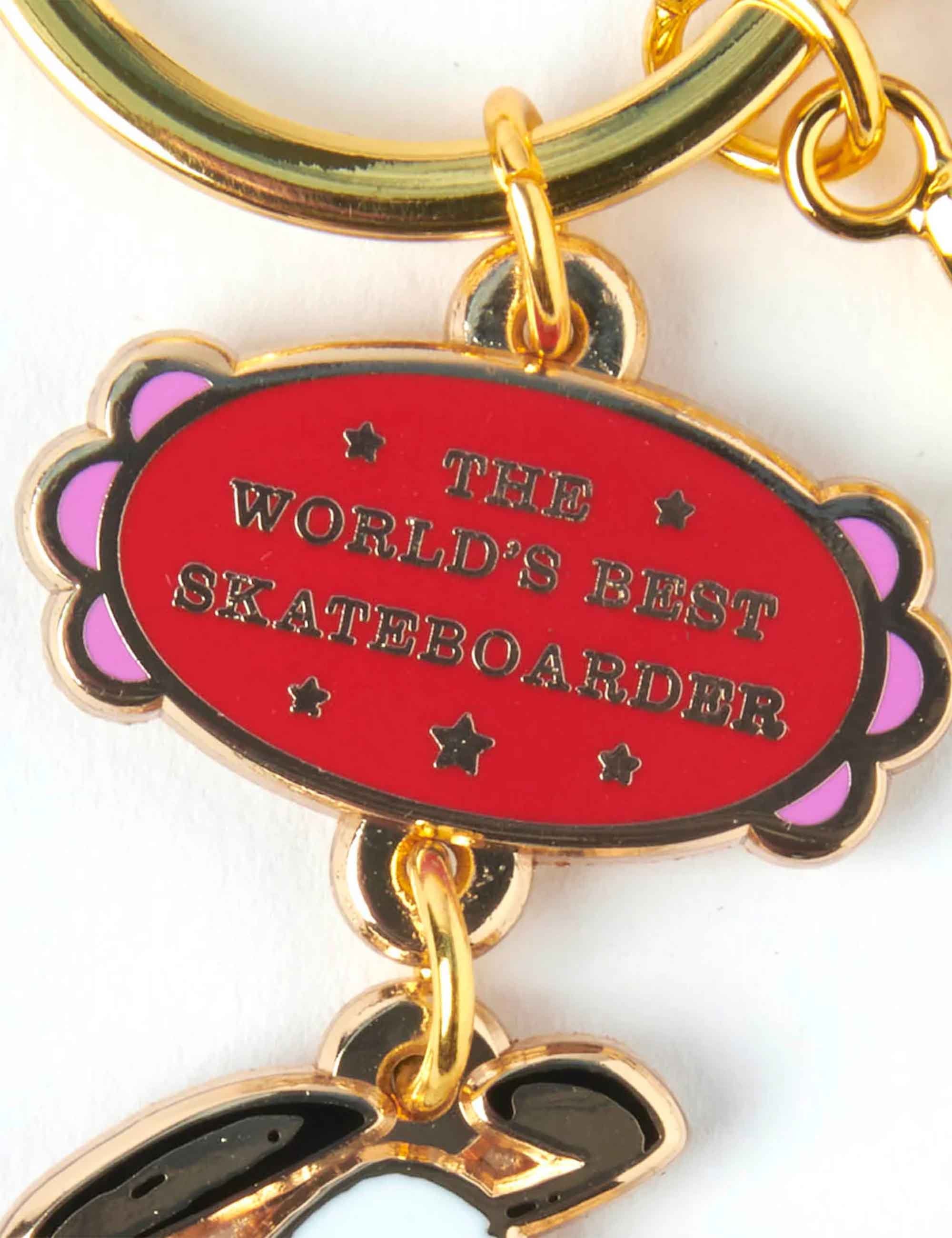 Snoopy World's Best Keychain - Skateboarder - Image 2